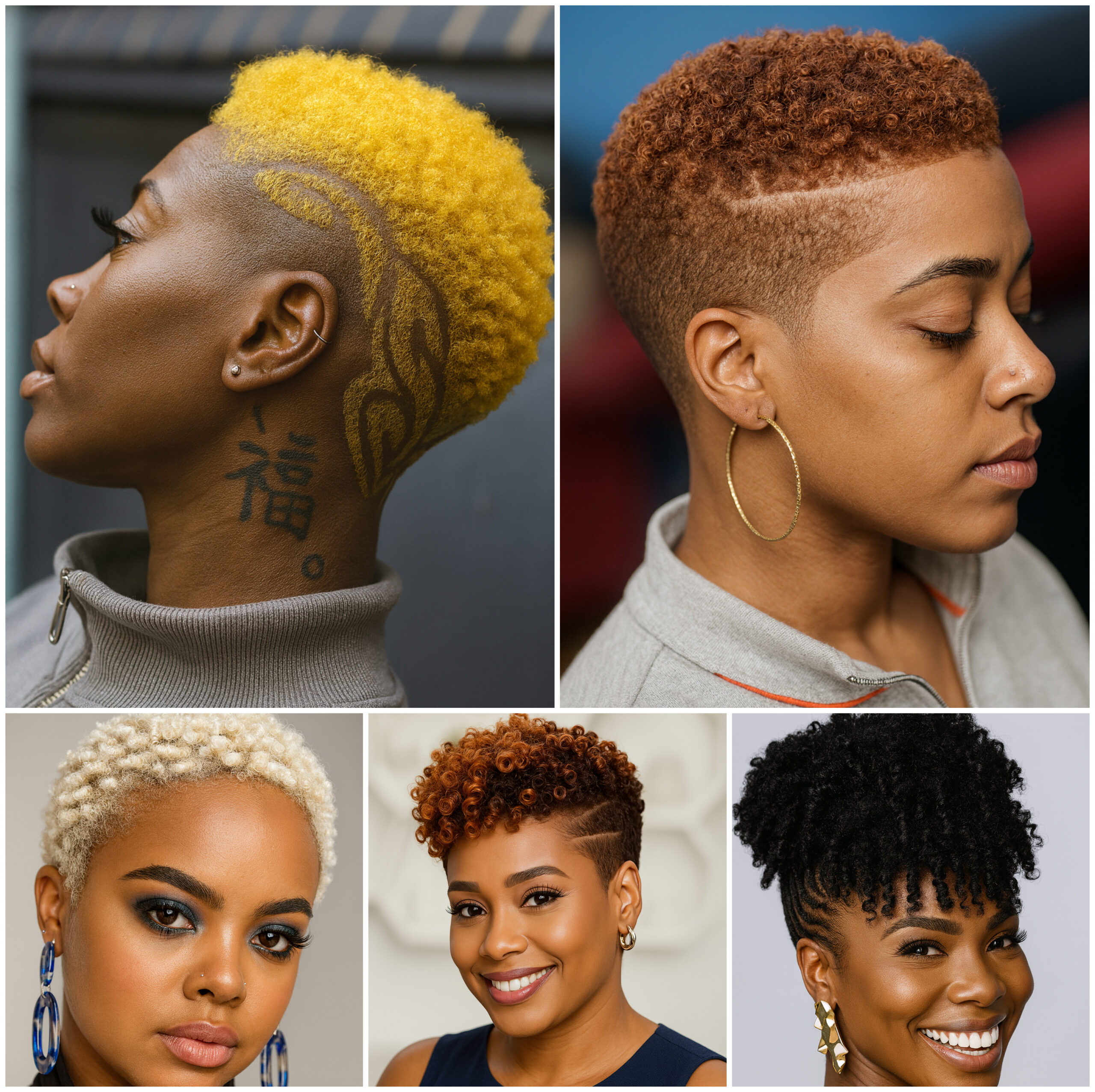 Natural Afro Cuts with Stylish Fade Touch