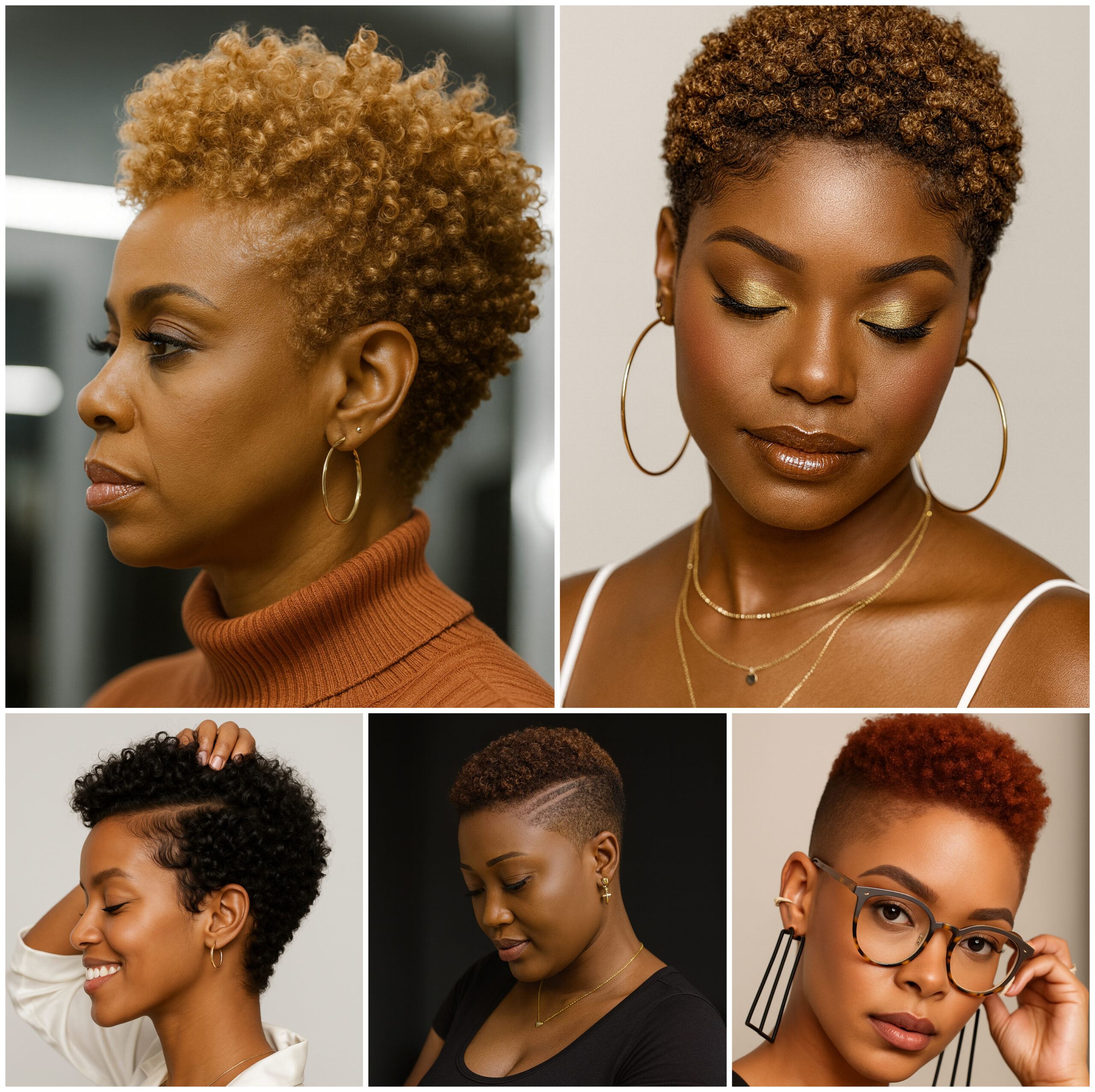 Short Natural Curls and Taper Cuts Inspiration