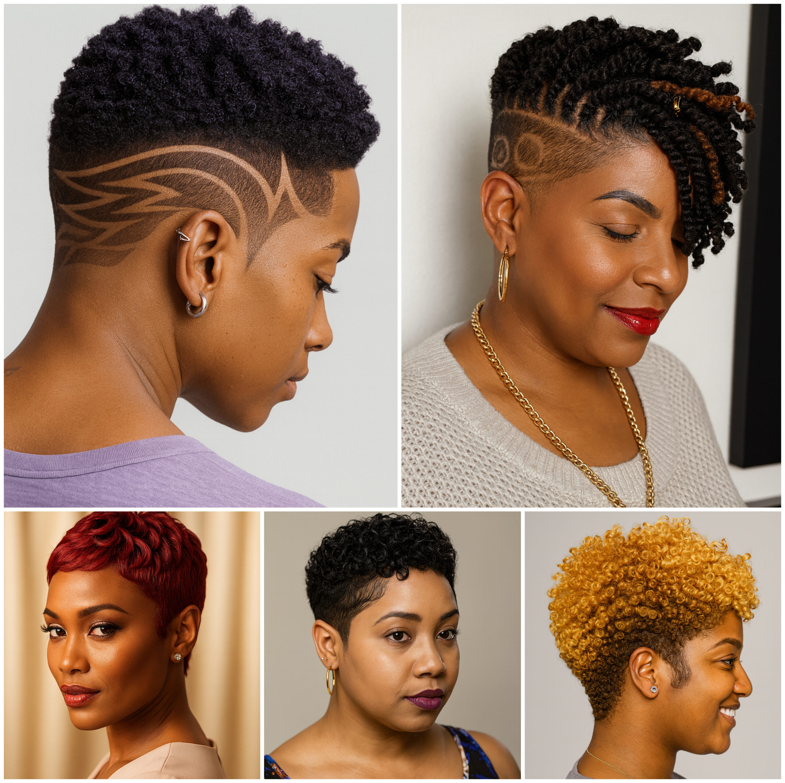 Creative Short Hair Ideas with Natural Flair