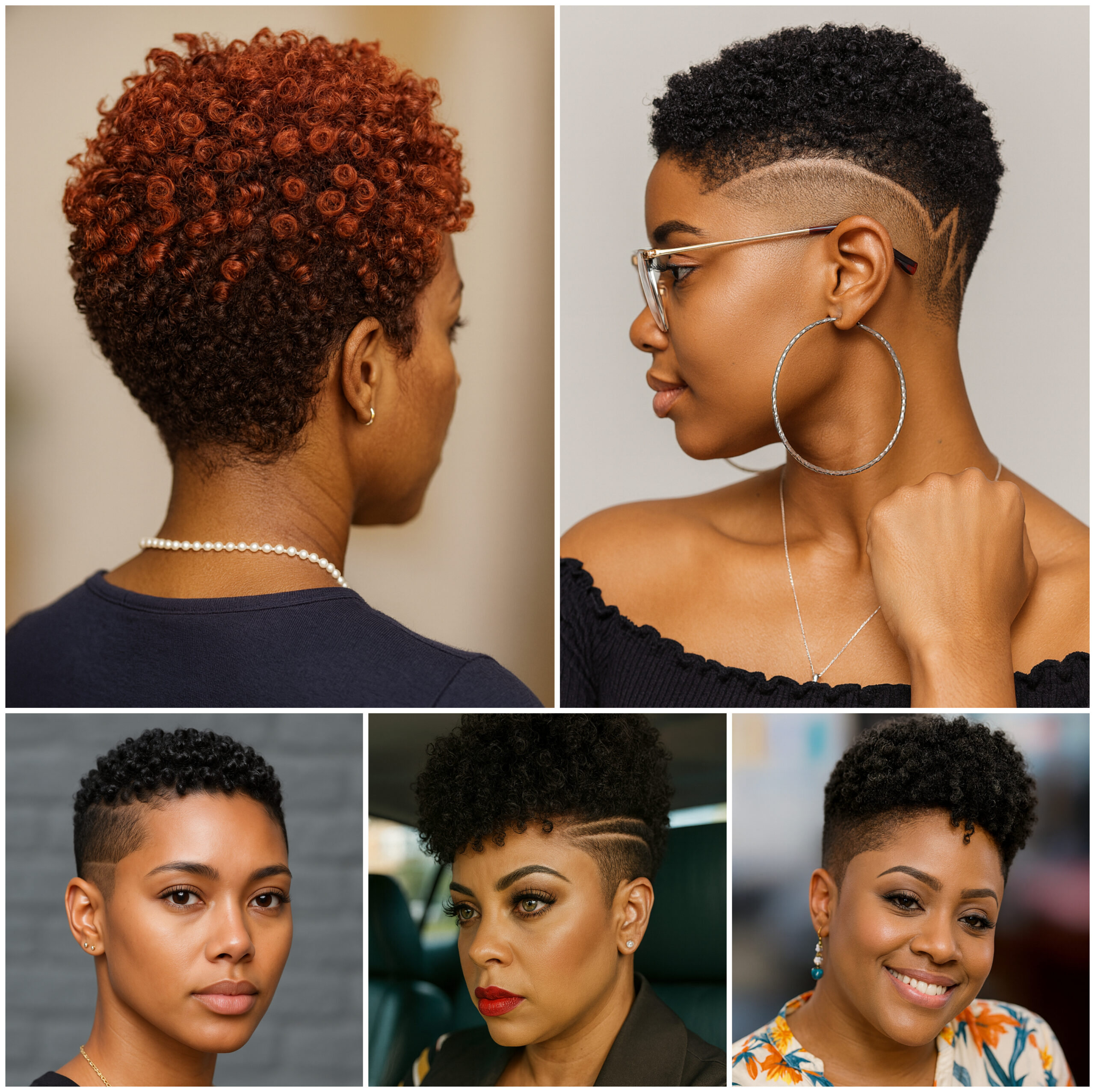 Stylish Short Afro Cuts with Designs