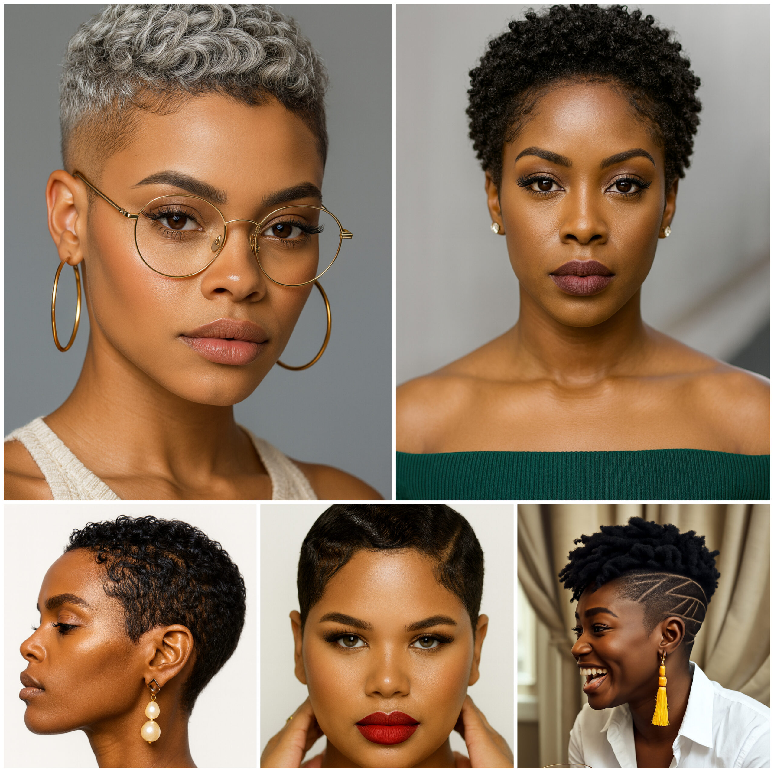 Modern Afro Cuts with Subtle Fade Lines