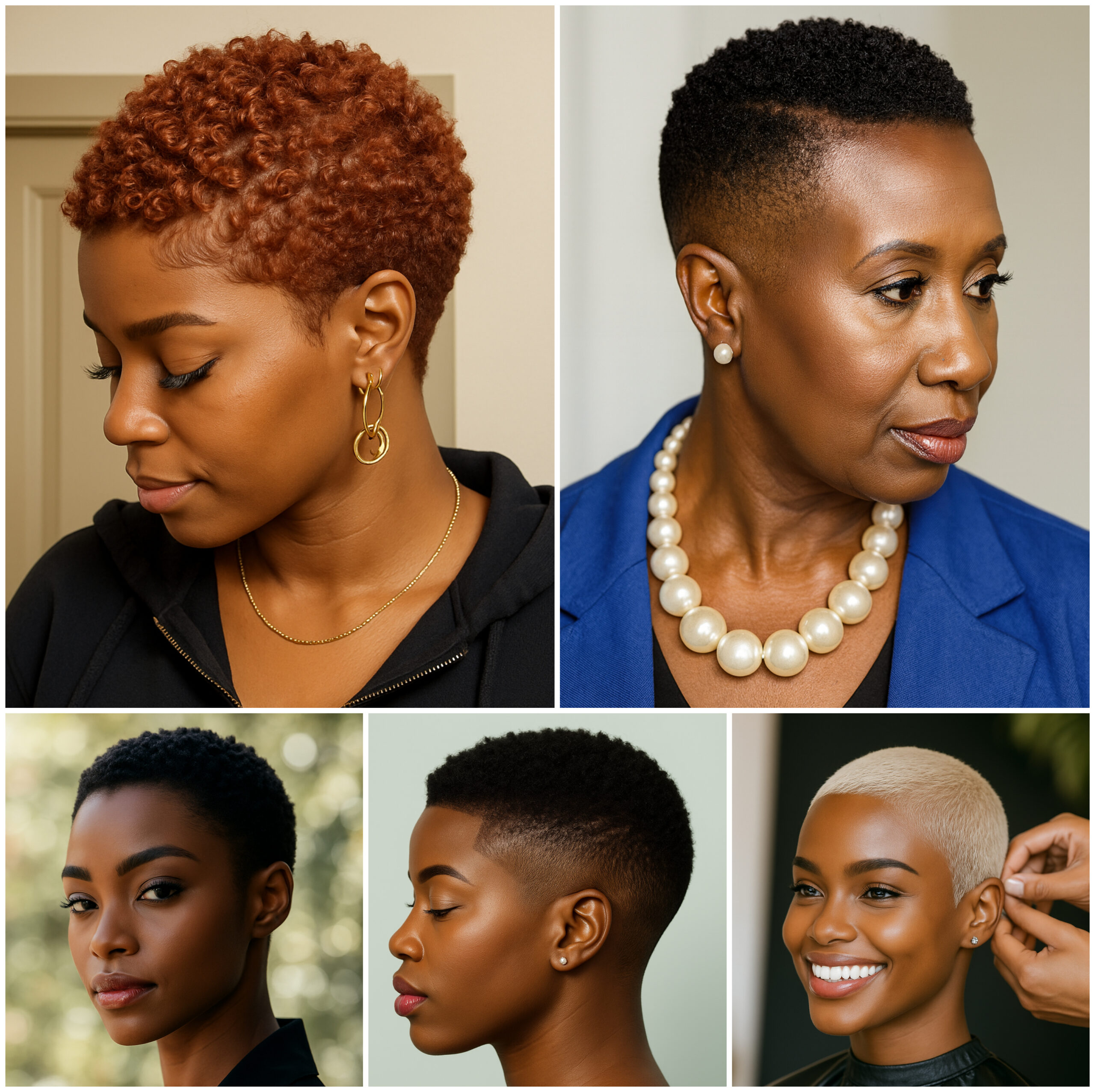 Creative Short Afro Cuts for Women