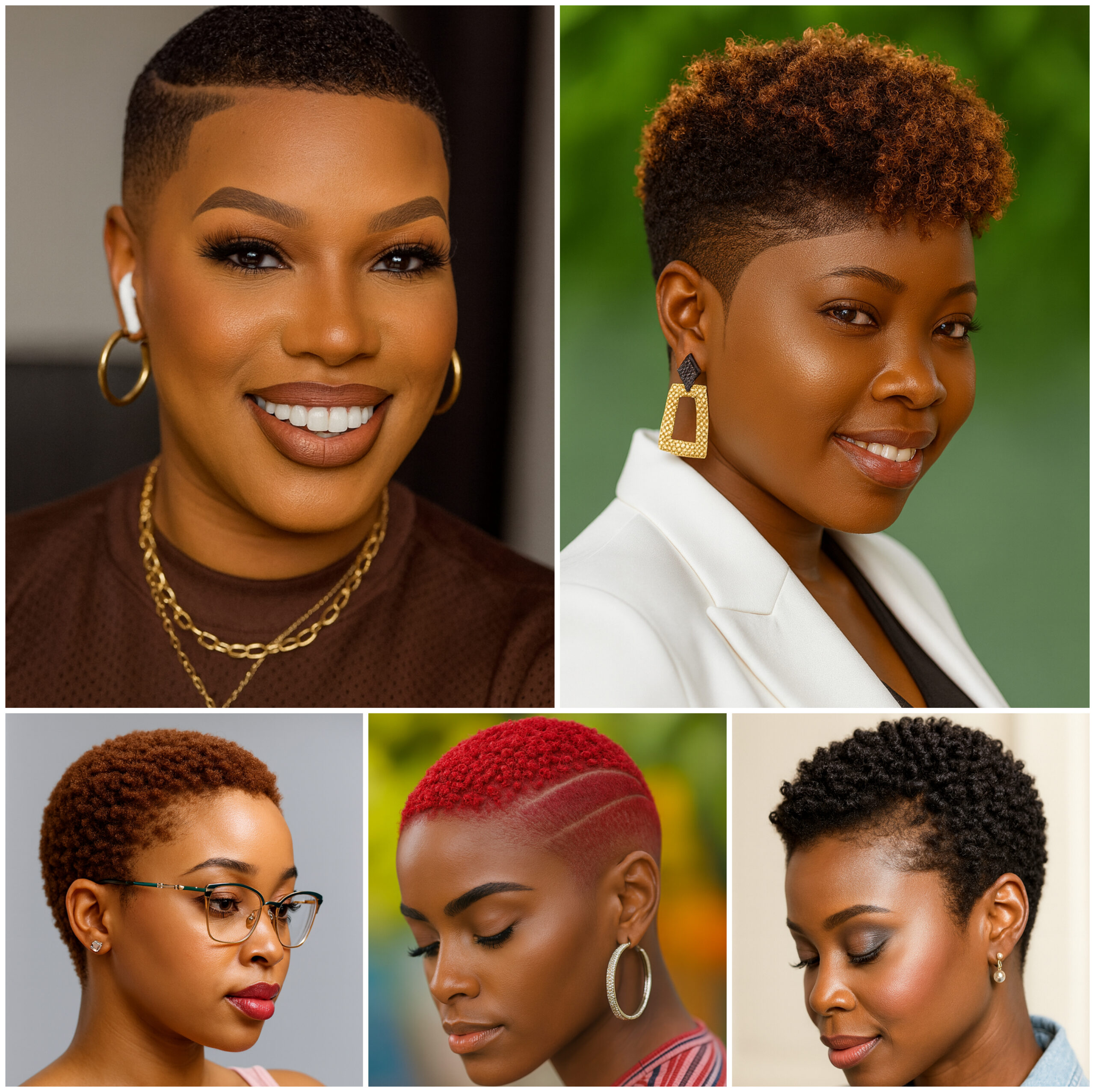Natural Afro Looks with Clean Lines Natural Afro Looks with Clean Lines