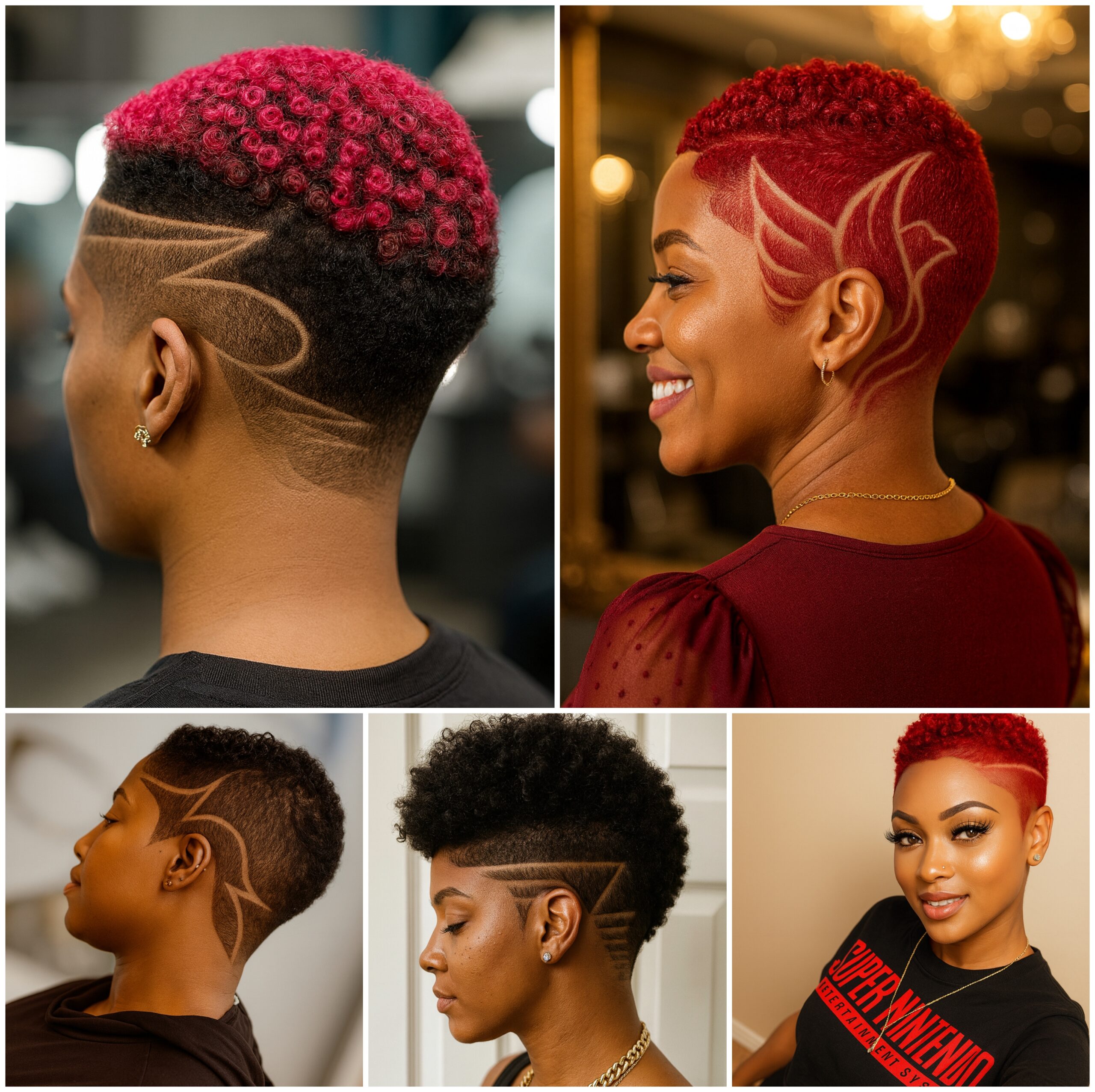 Calm Afro Fade Forms with Style