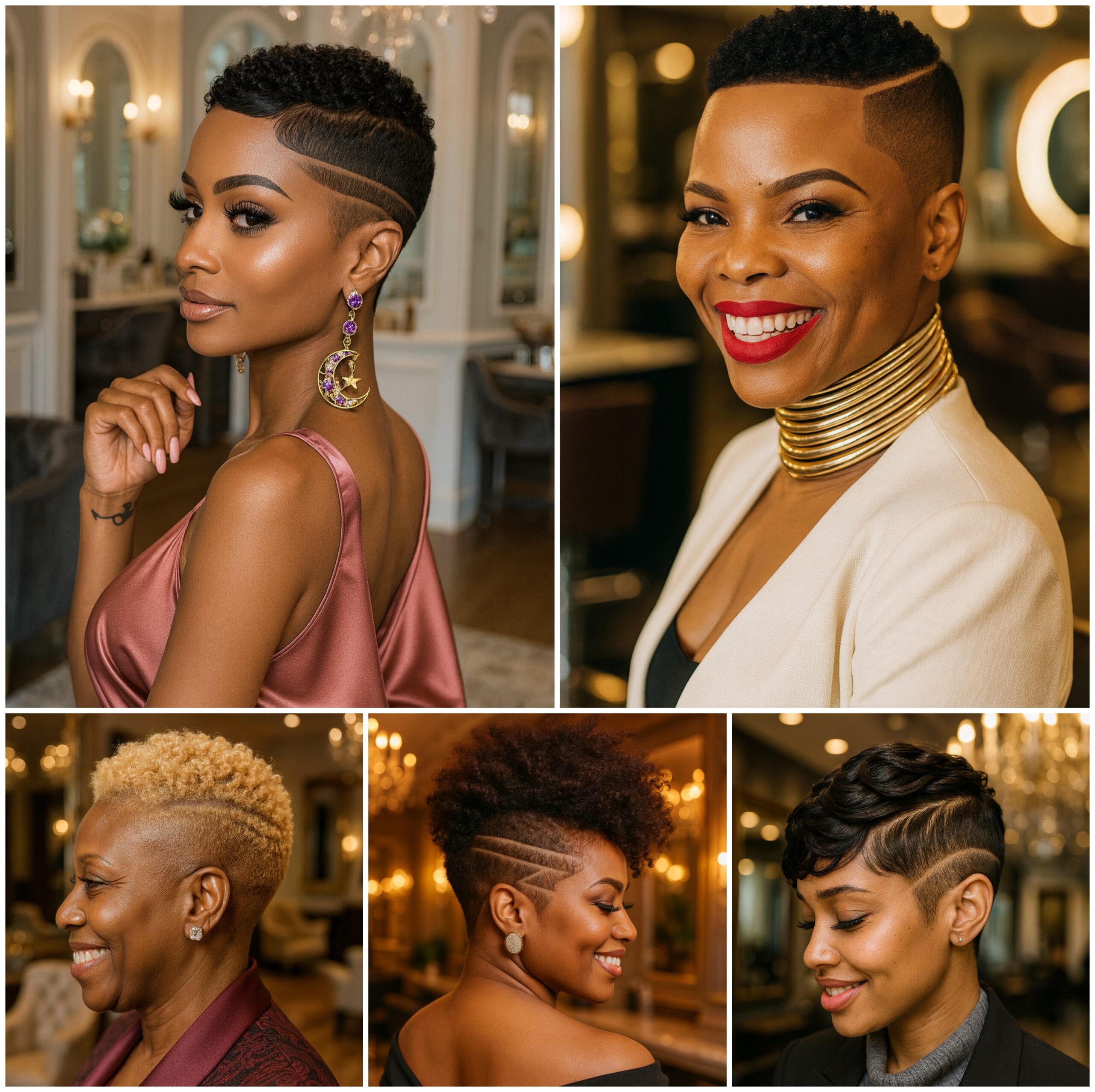 Natural Afro Fade Shapes for Her