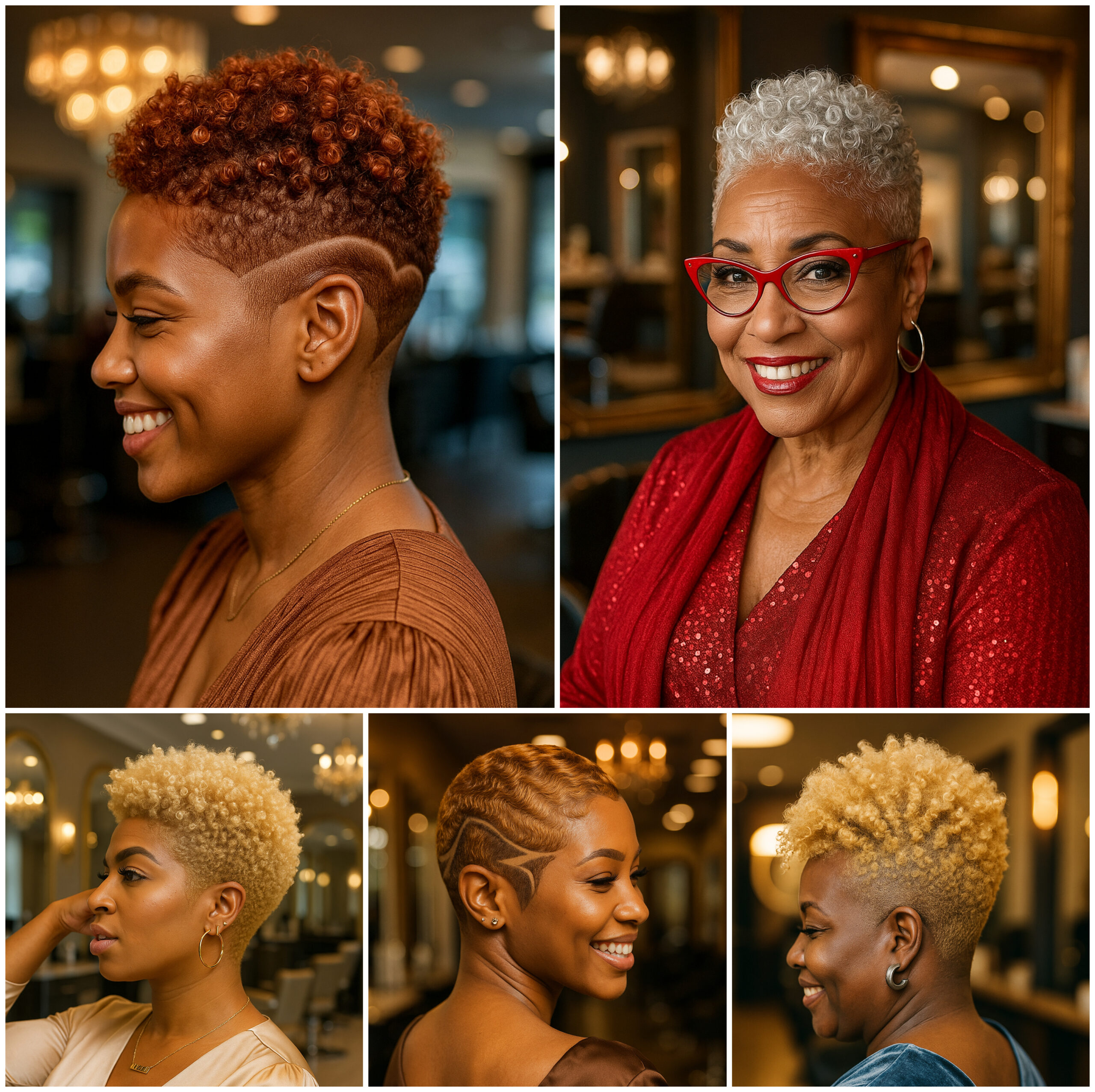 Short Afro Hairstyles with Neat Finish Short Afro Hairstyles with Neat Finish