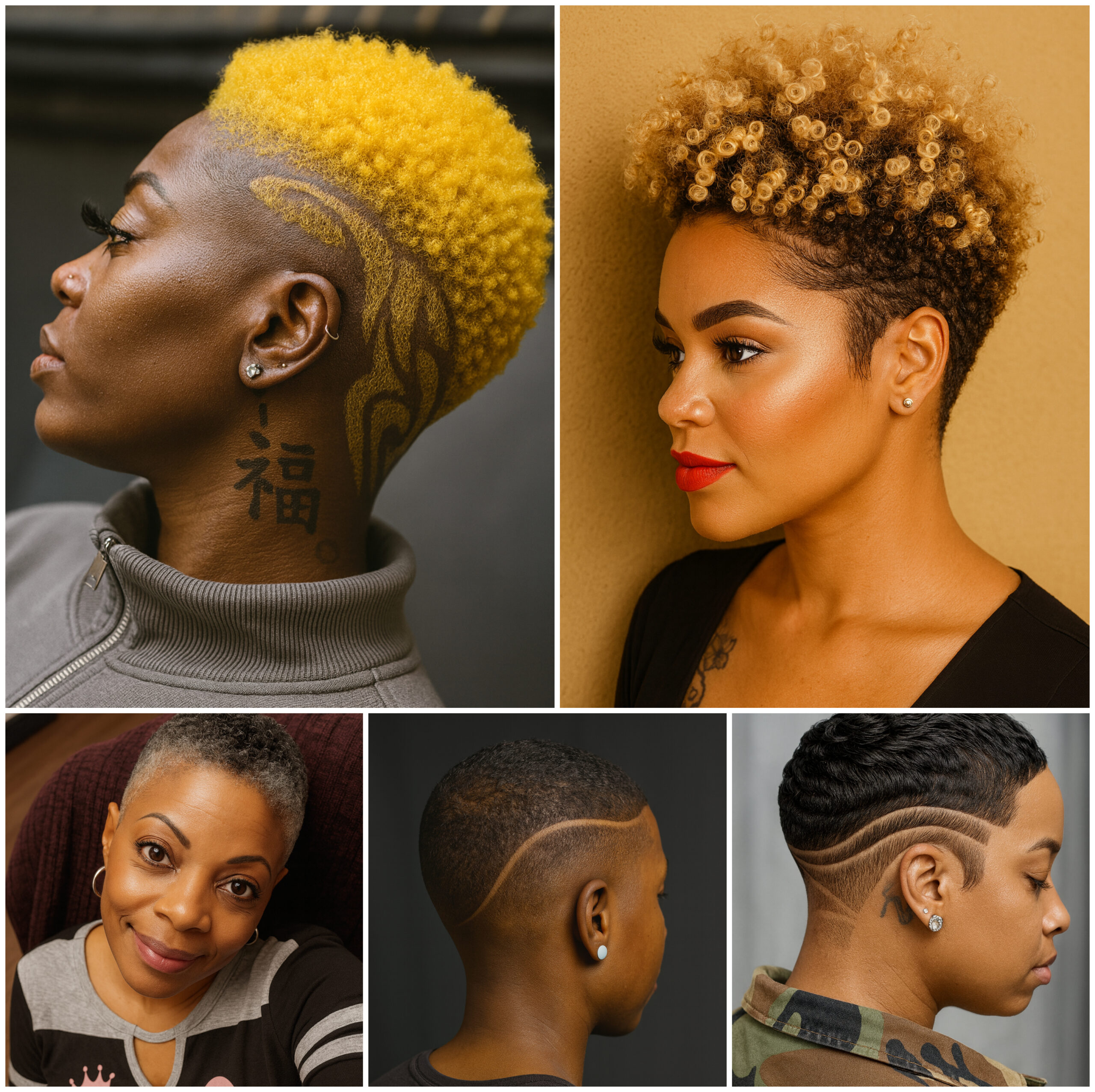 Low Cut Afro Designs for Women