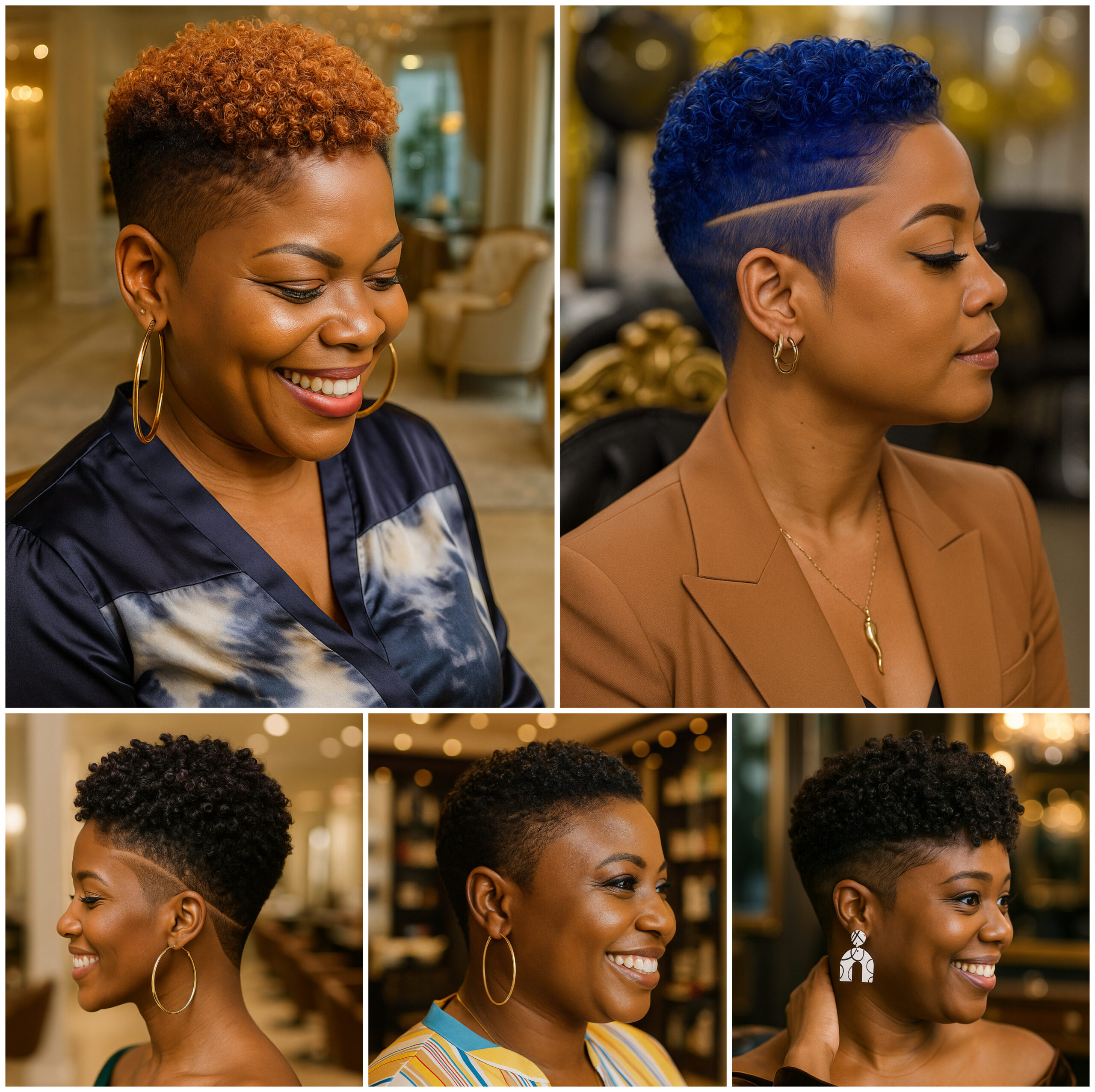 Short Afro Styles with Gentle Flow Short Afro Styles with Gentle Flow