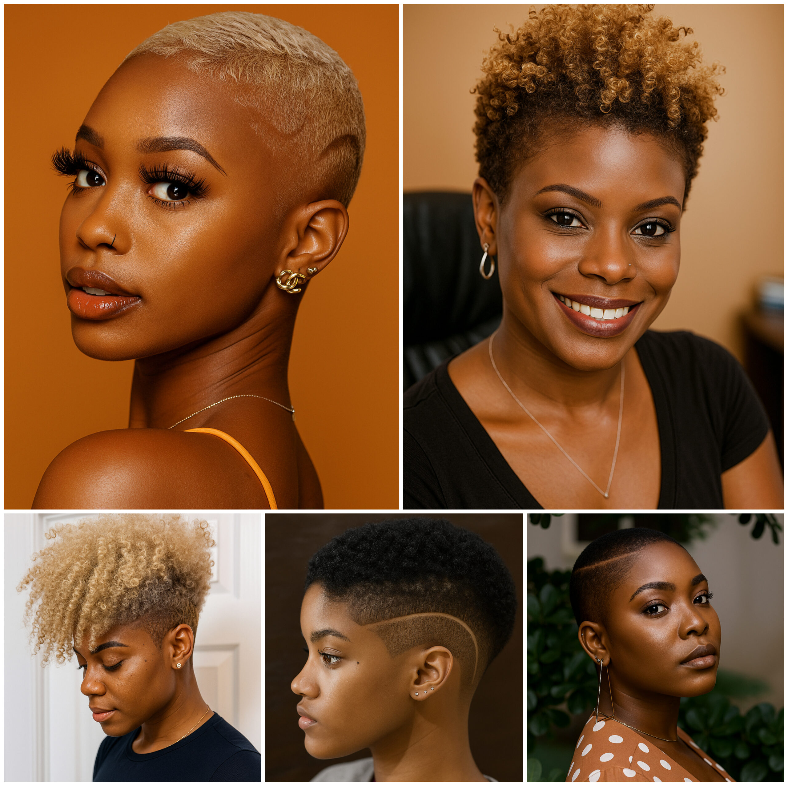 Short Afro Styles with Smooth Finish Short Afro Styles with Smooth Finish
