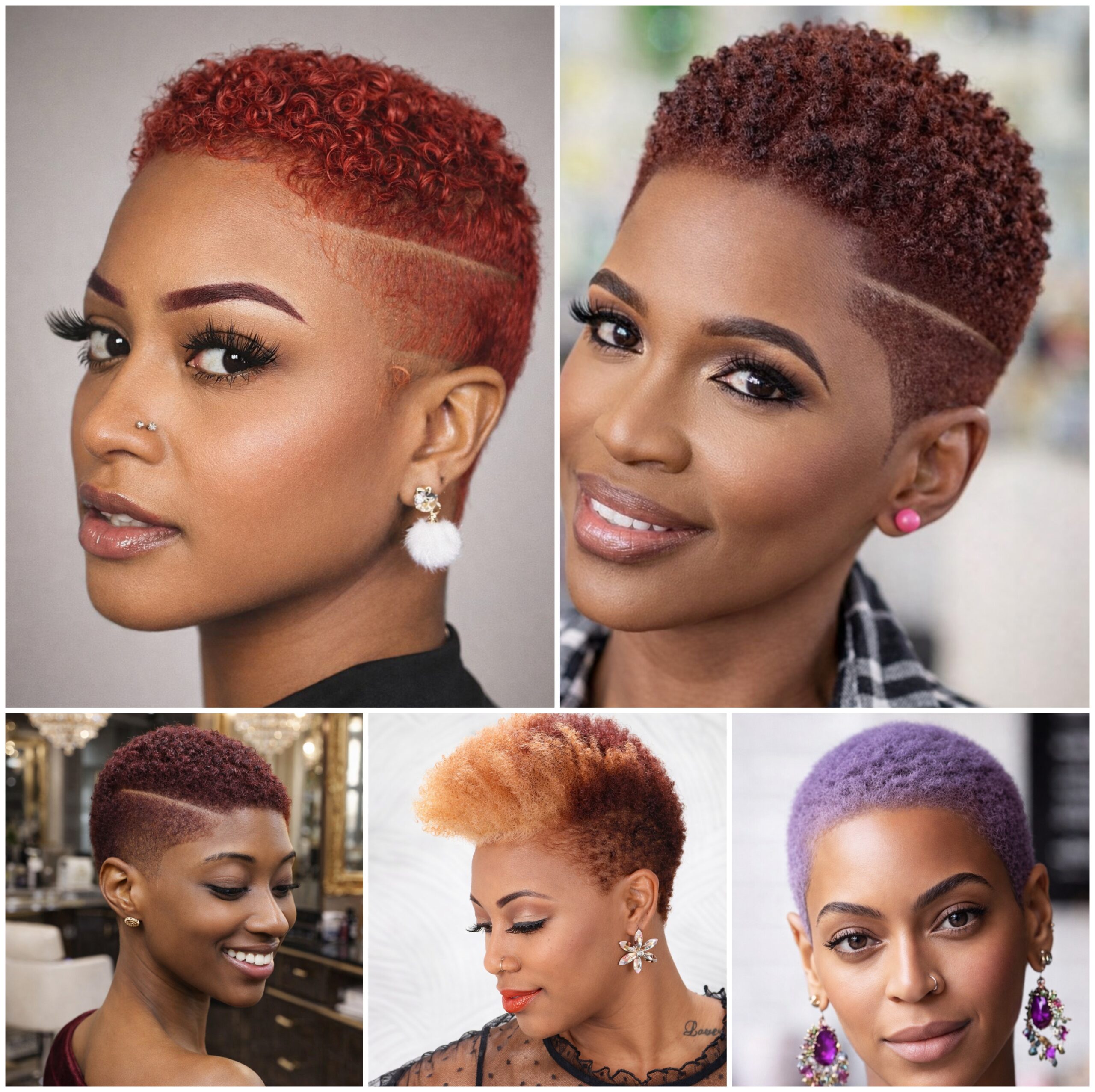 Elegant Short Natural Afro Styling