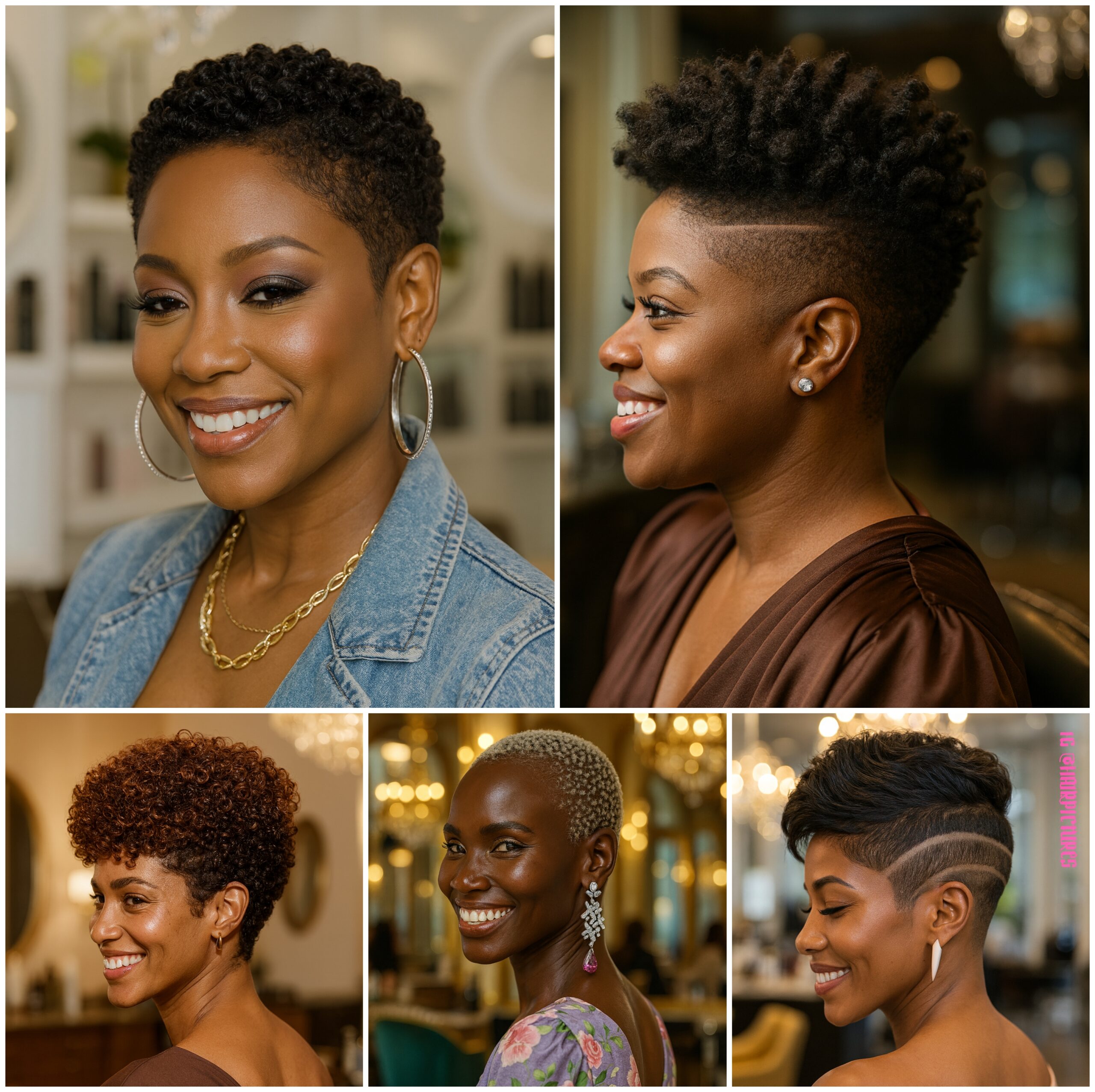 Elegant Low Cut Afro Looks Collection Elegant Low Cut Afro Looks Collection