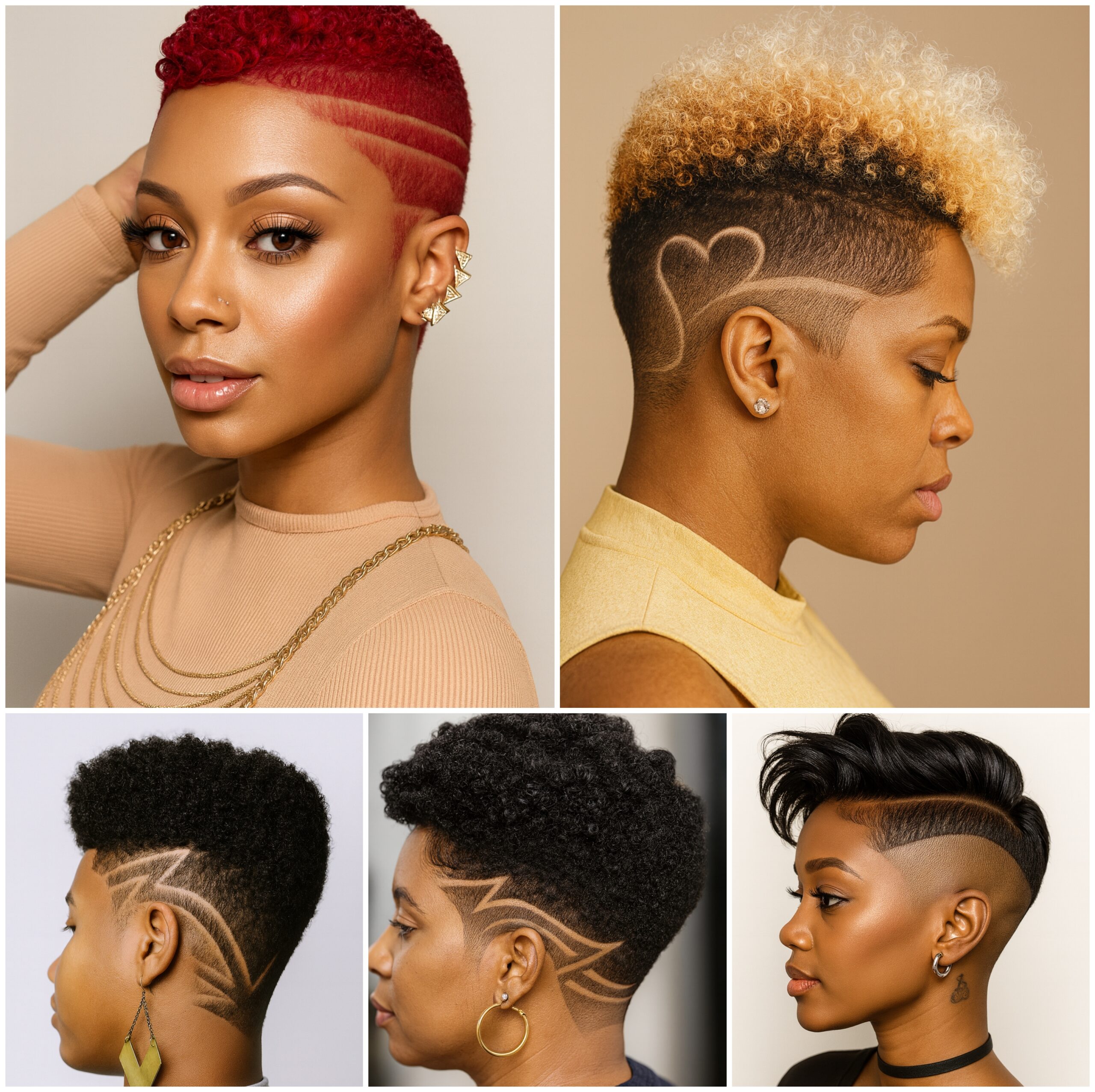 Beautiful Short Natural Afro Lines Collection