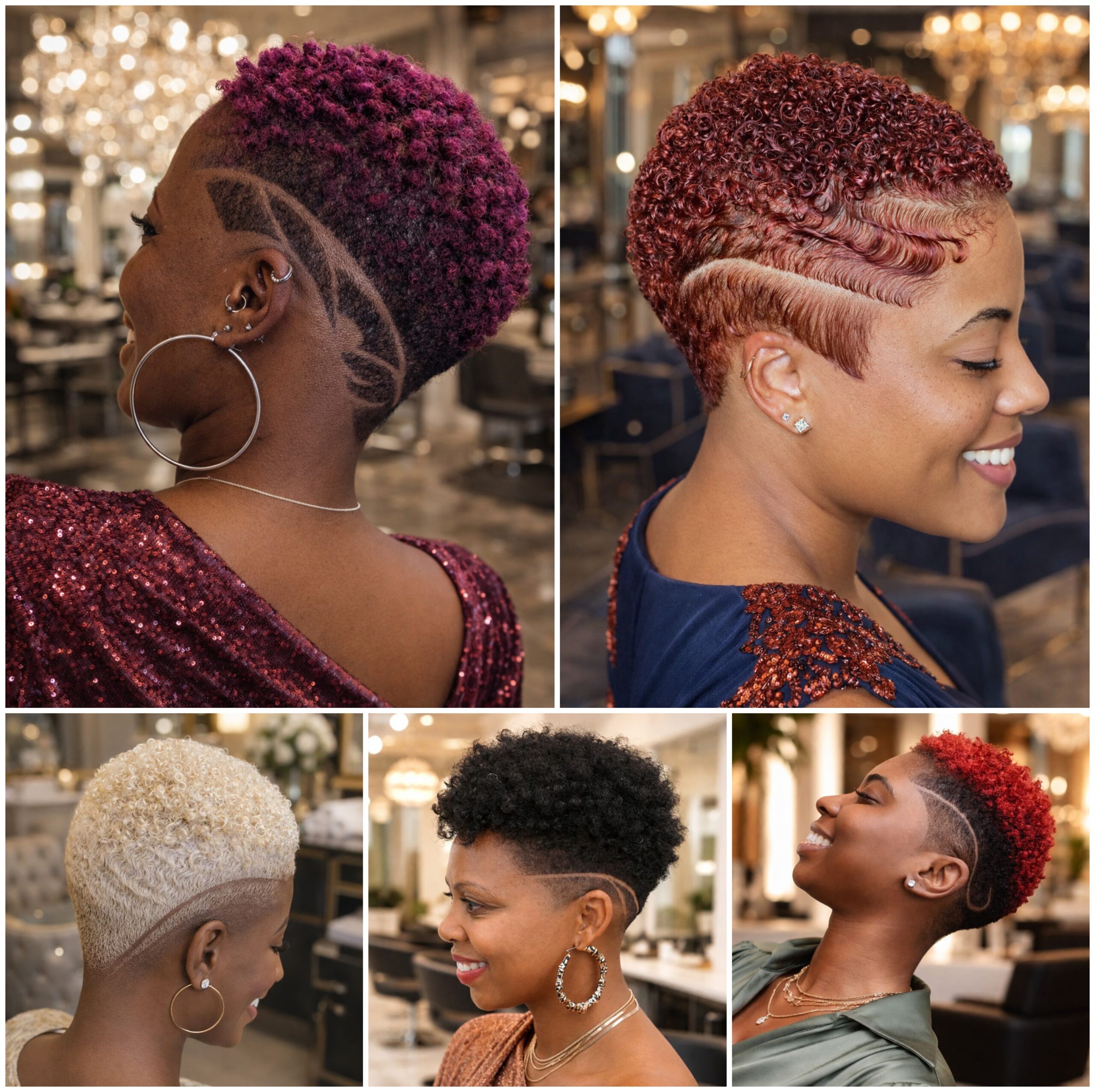 Natural Afro Haircuts Shaped for Short Lengths