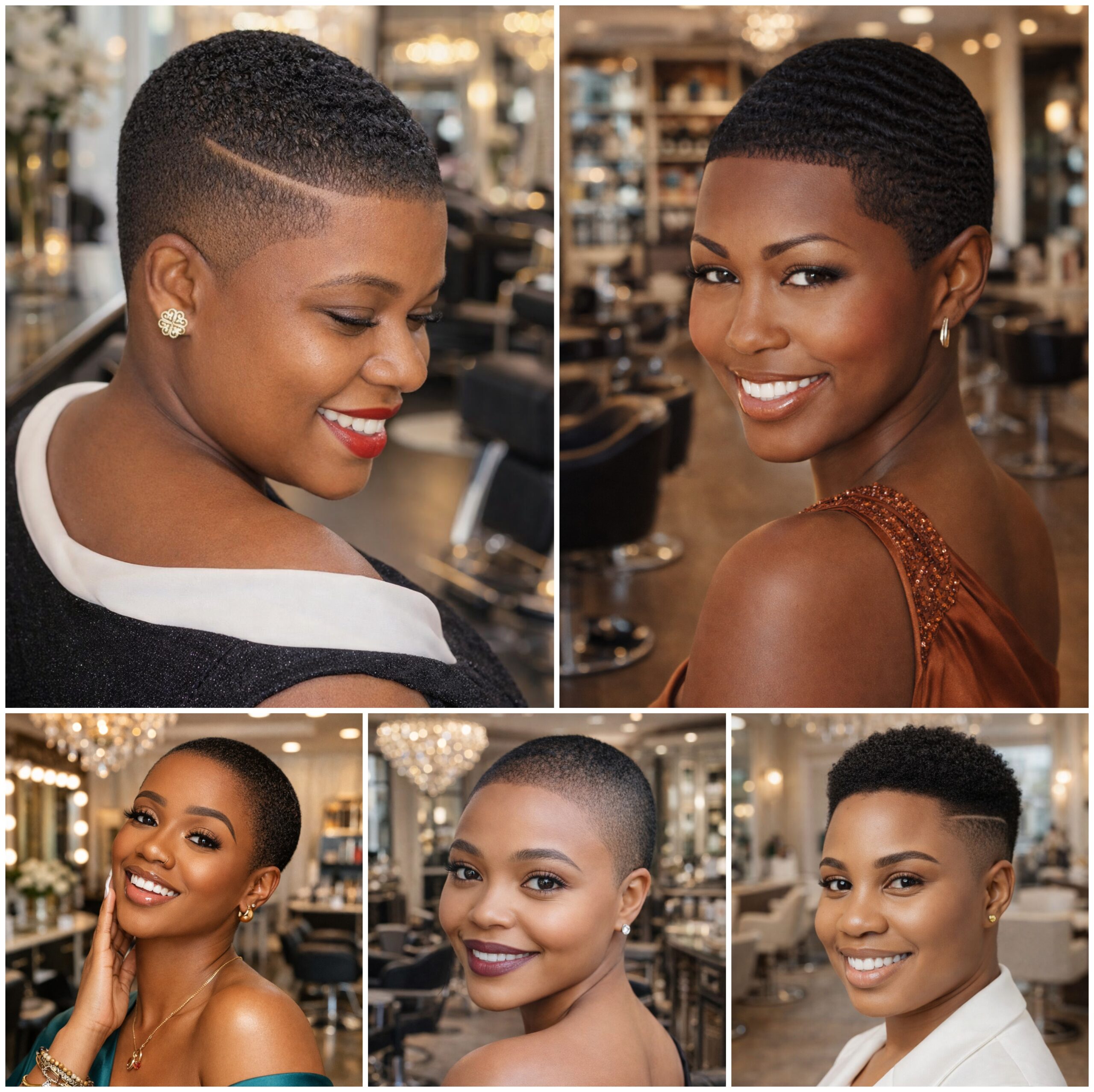 Short Afro Styling with Subtle Movement