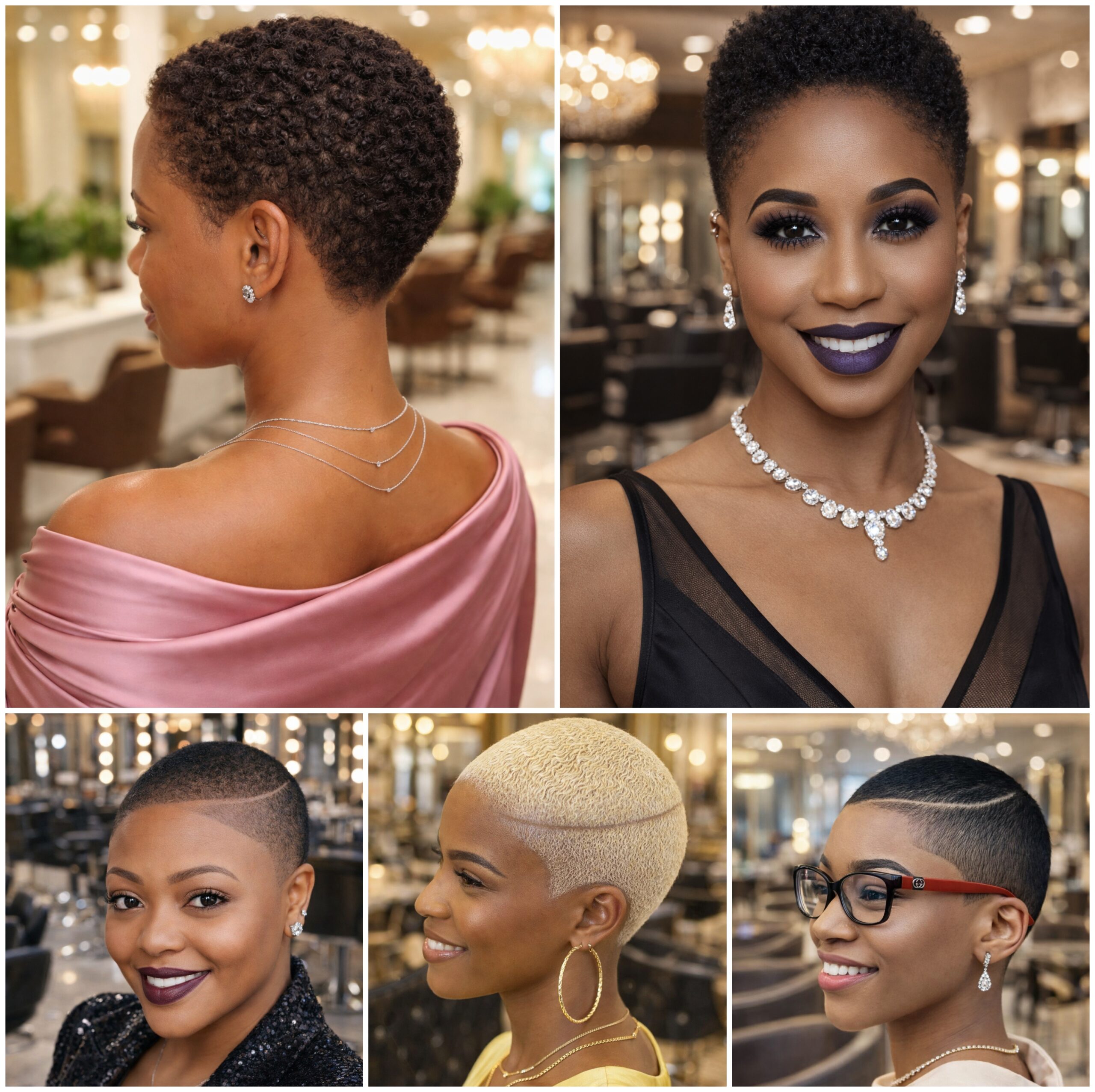 Natural Afro Hair Styled in Short Forms