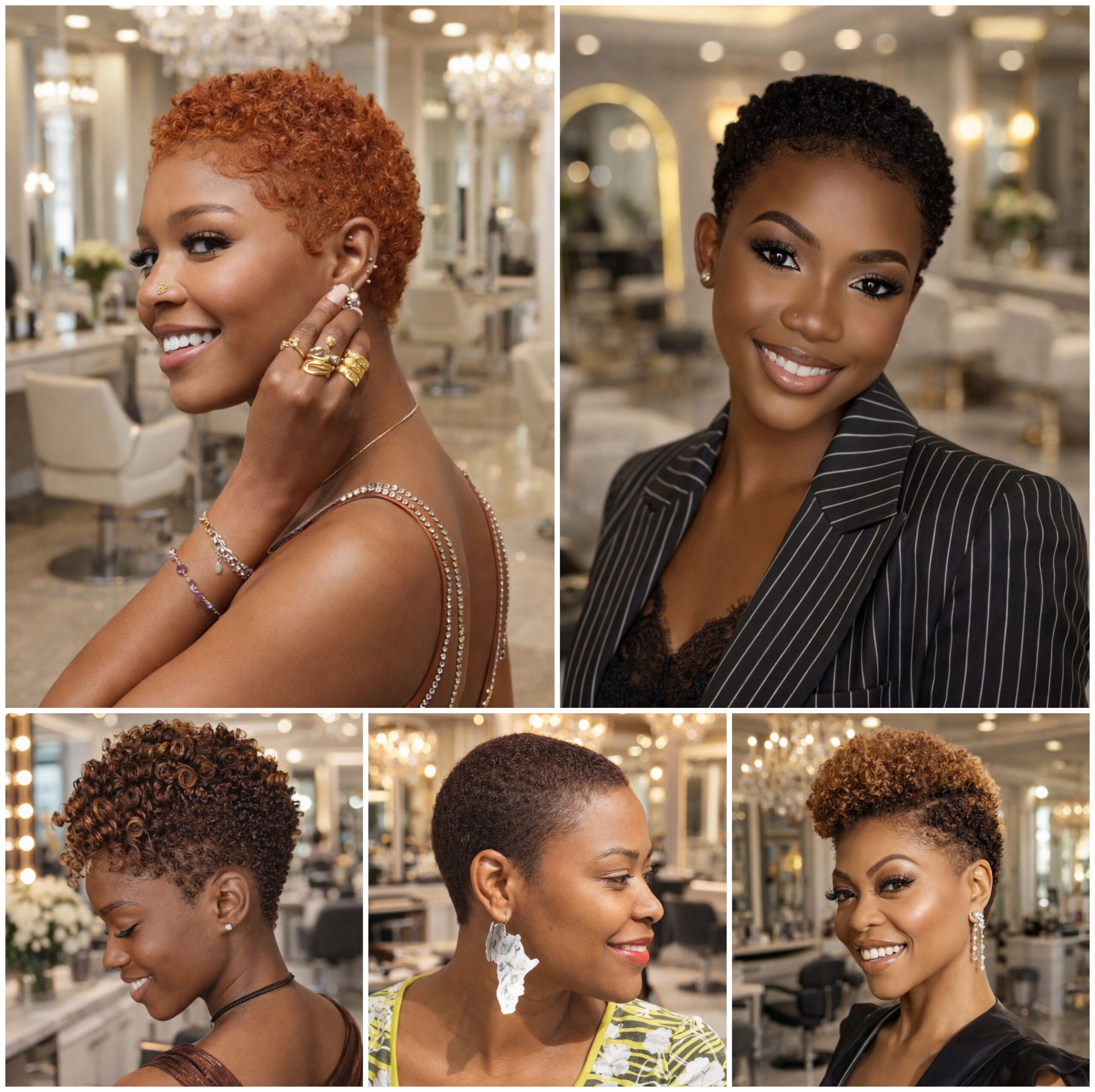 Refined Short Natural Afro Styling Ideas