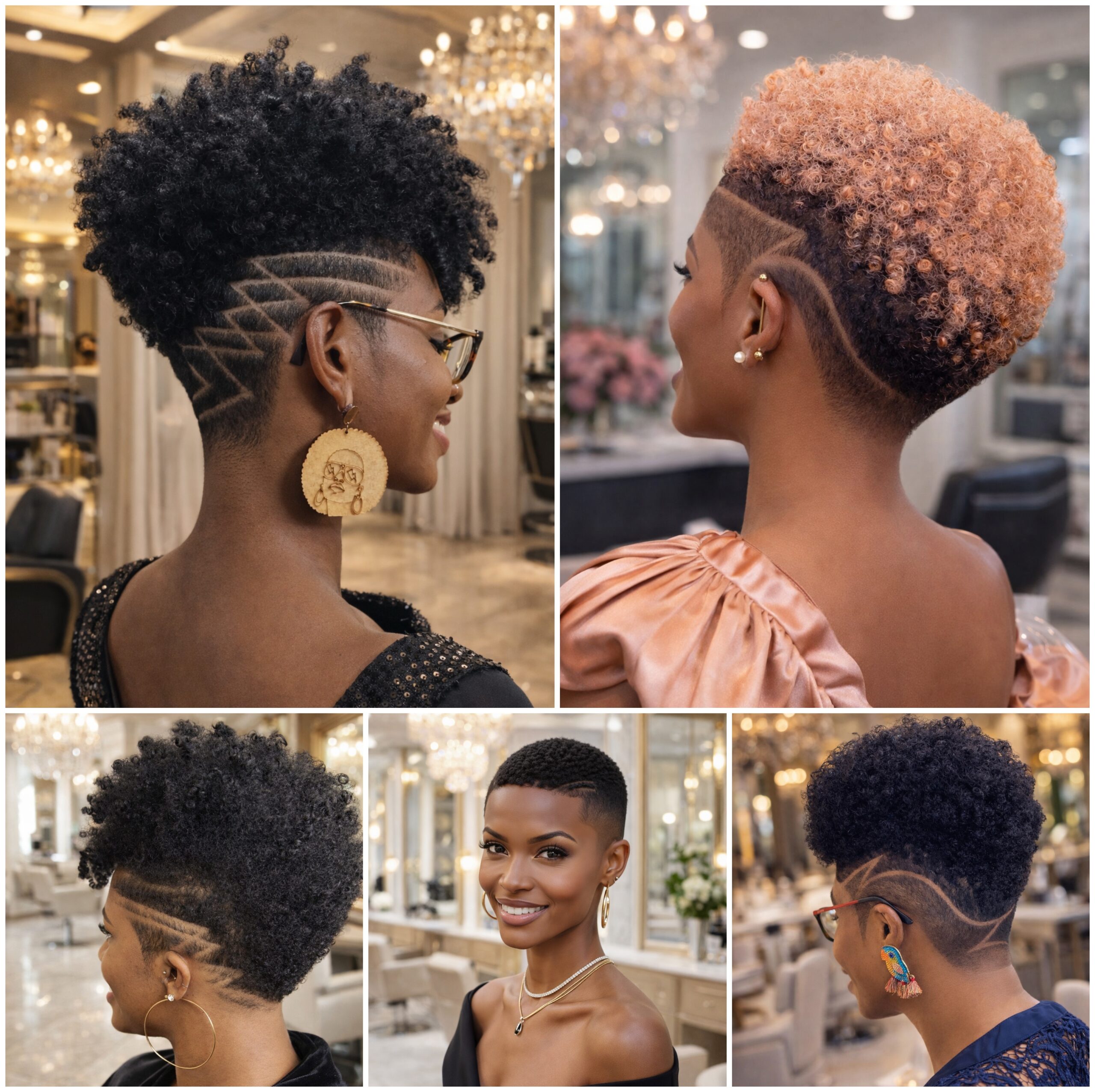 Natural Afro Styles Focused on Short Cuts
