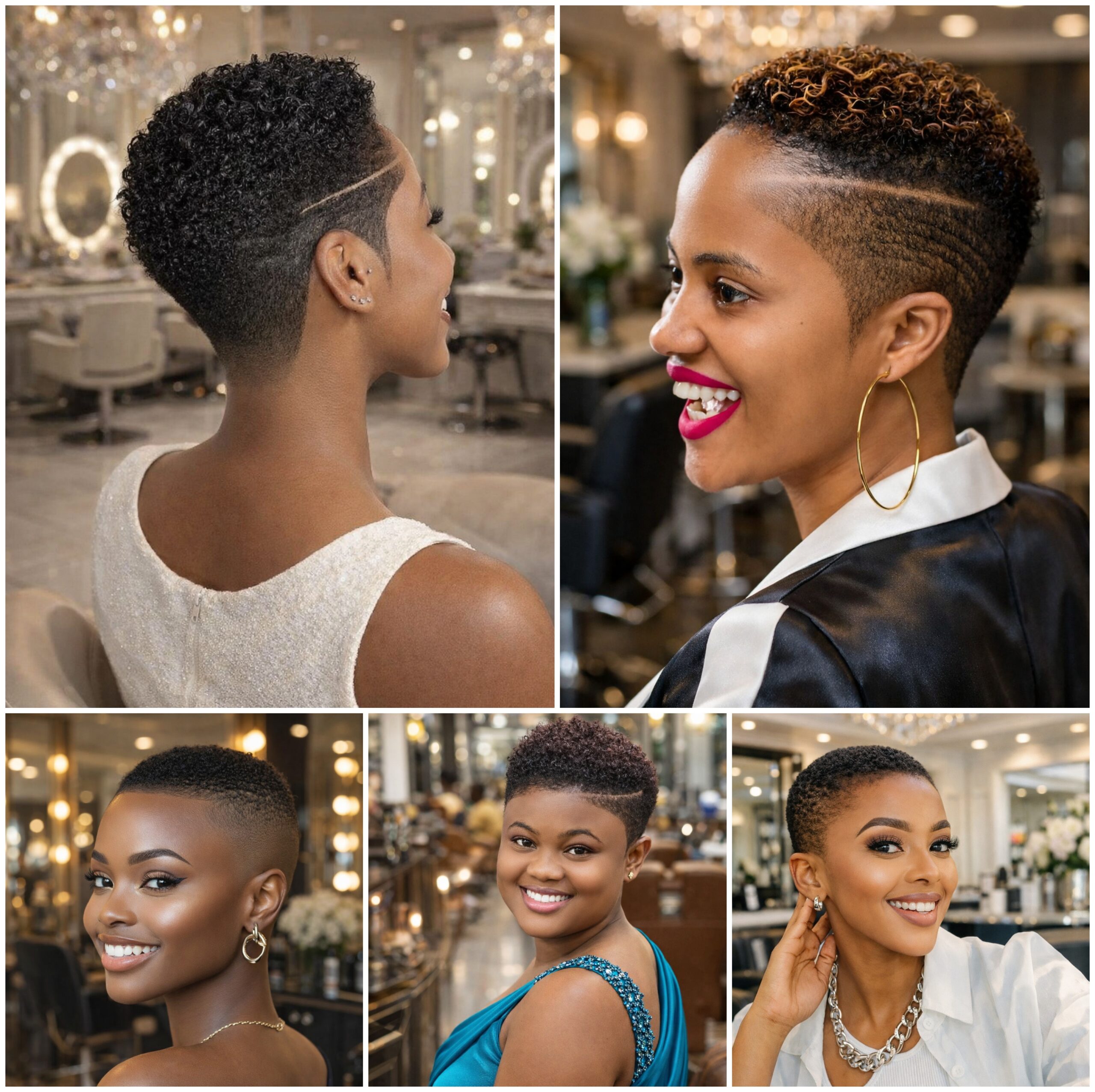 Clean Short Afro Looks with Low Fade Touch