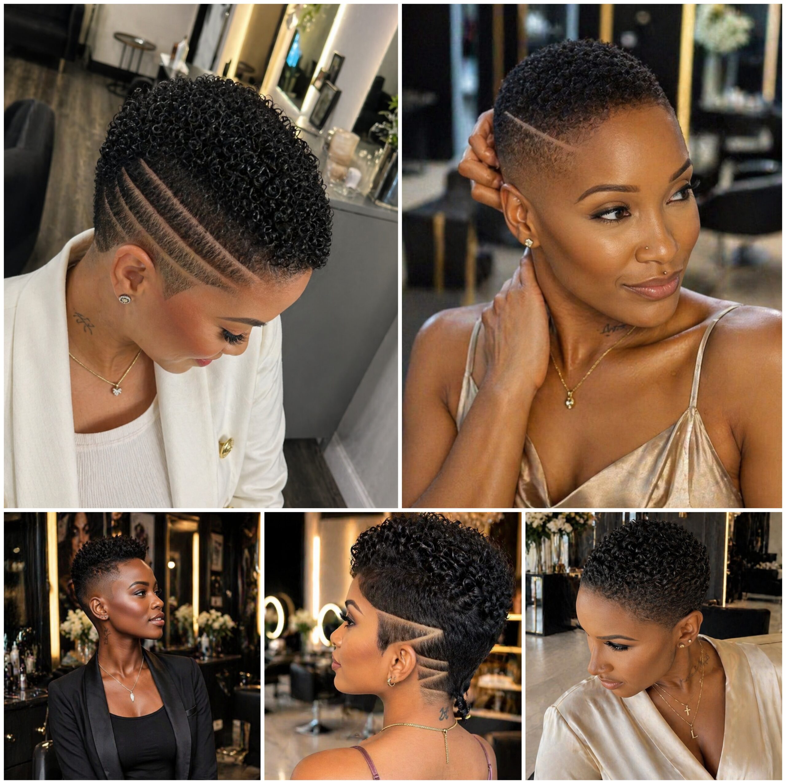 Low Cut Afro Looks That Bring Quiet Strength