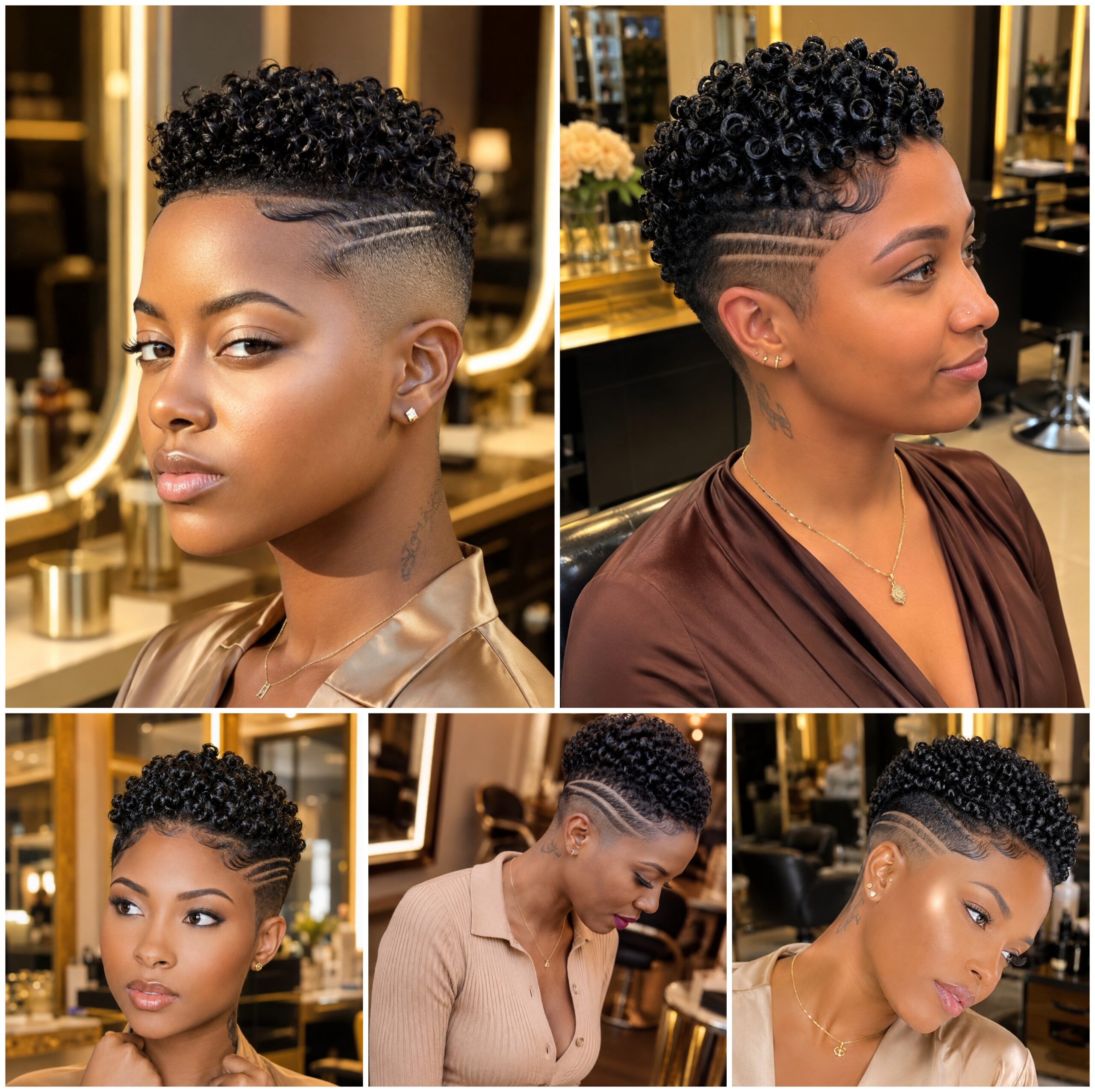 Low Cut Afro Looks With Natural Face Balance Low Cut Afro Looks With Natural Face Balance