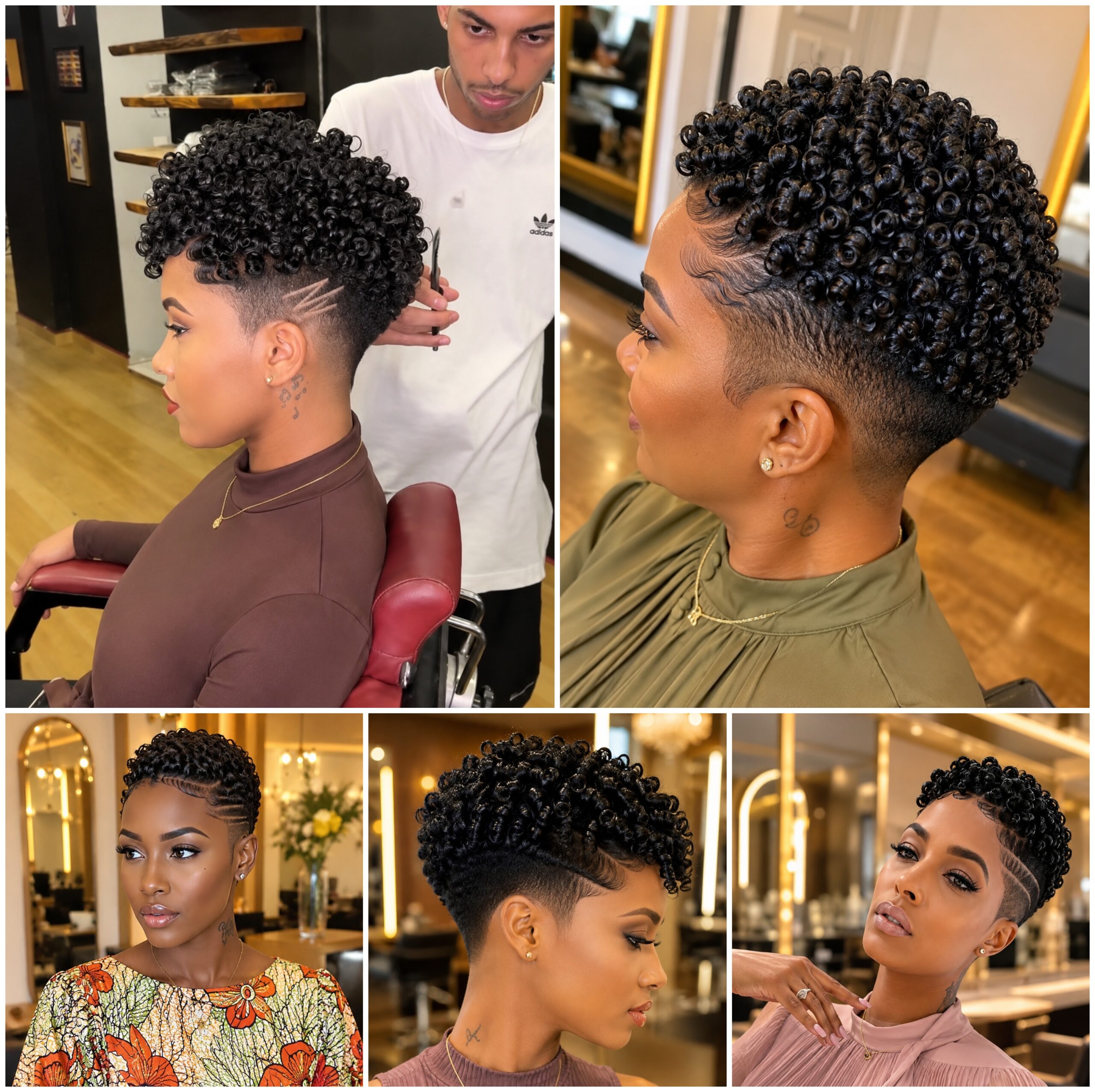 Short Coily Tapers with Shaved Line Detail