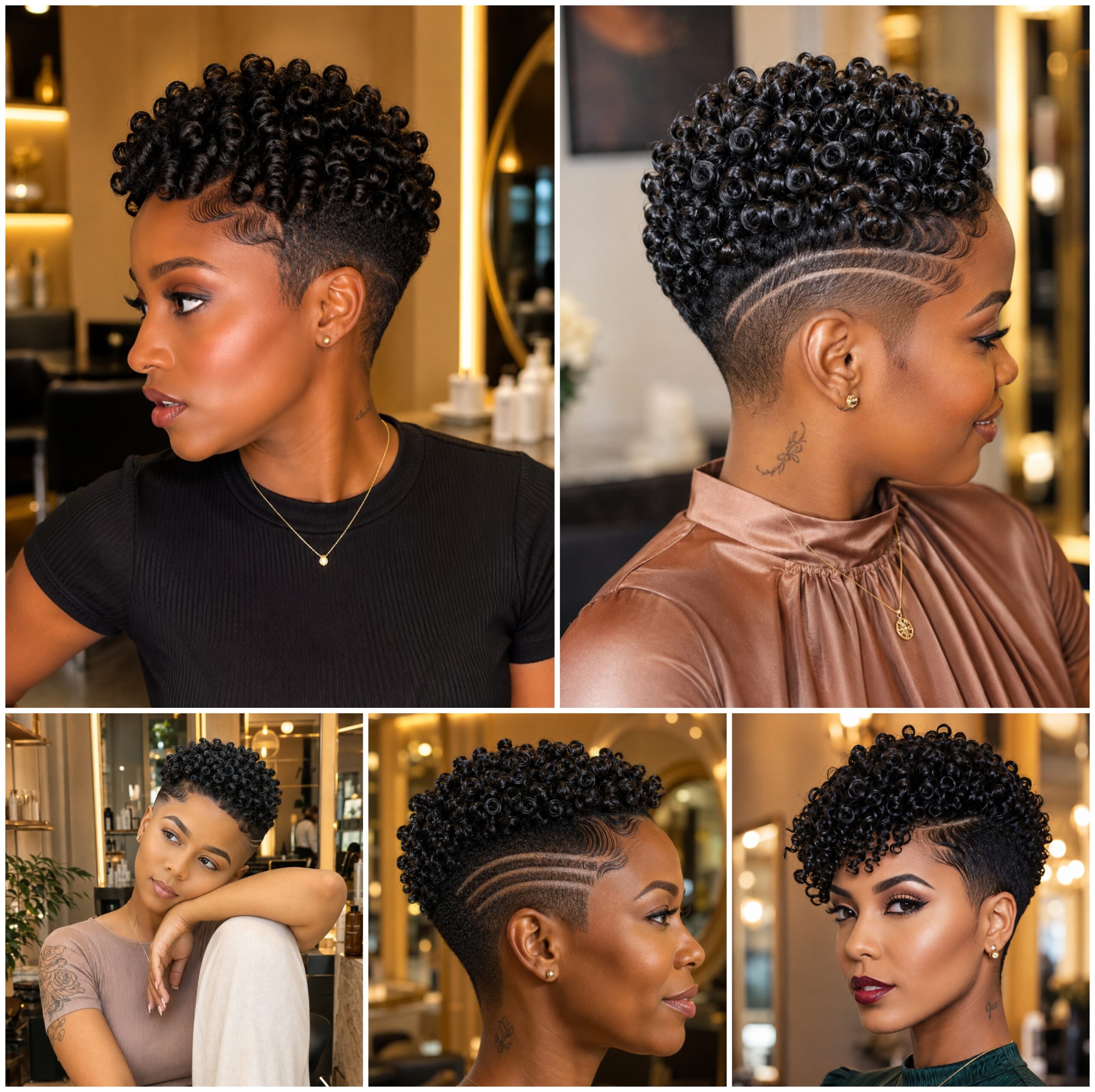 Finger Wave Edges and Curly Fade Sides Finger Wave Edges and Curly Fade Sides