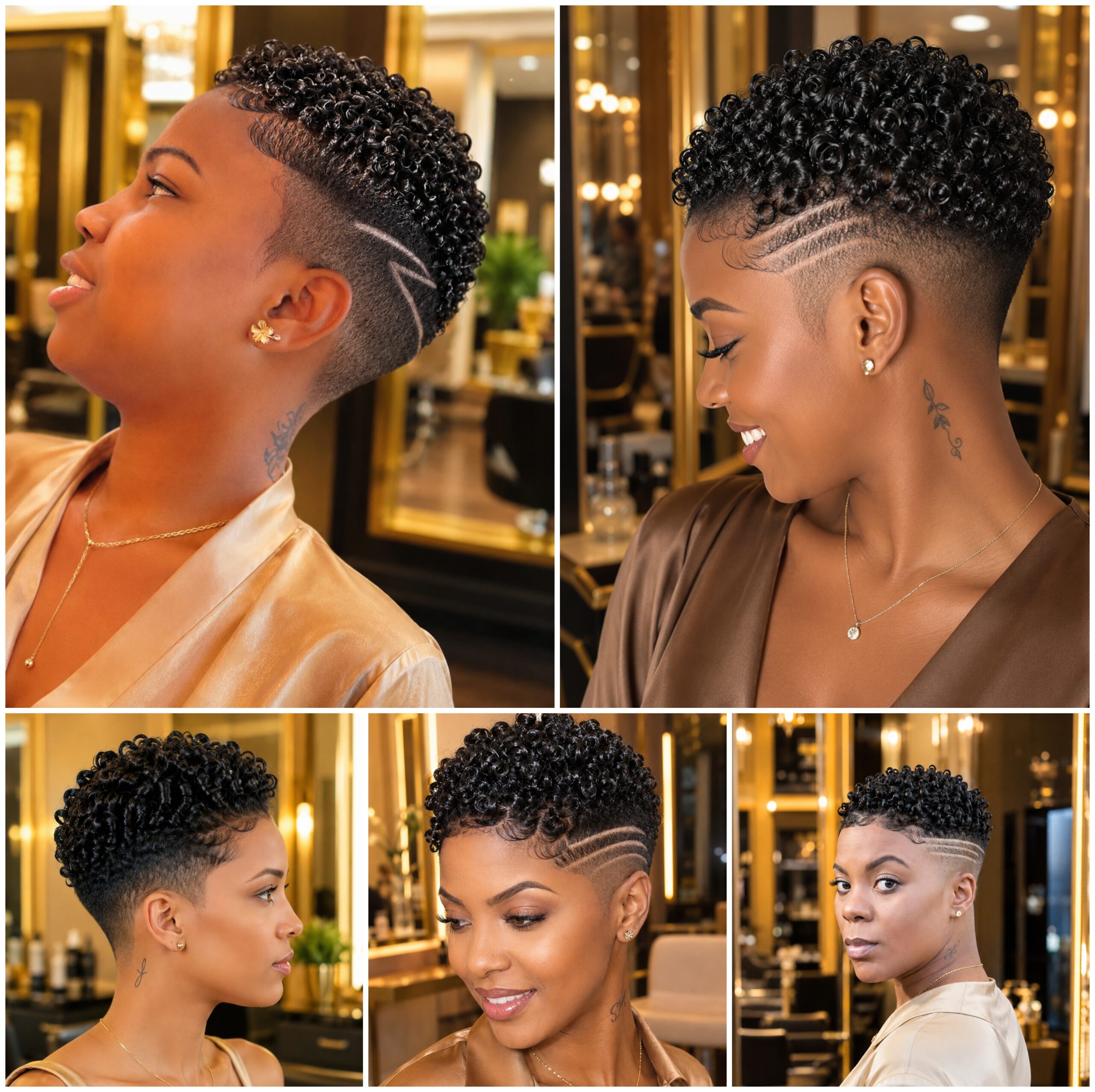Short Afro Styles With Pretty Side Detail Short Afro Styles With Pretty Side Detail