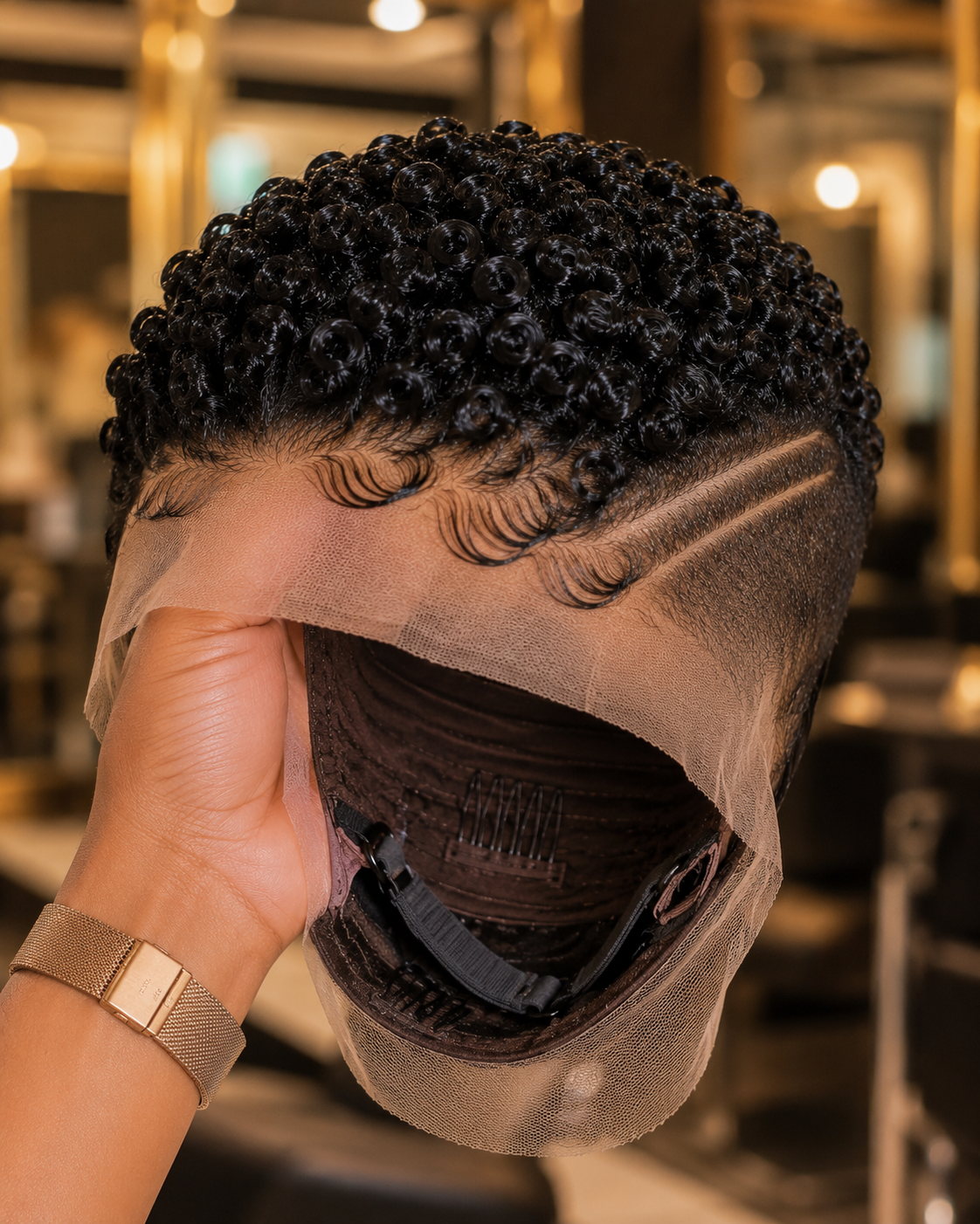 A Fully Glueless Cap With Combs, Straps And A Hand-Laid Hairline 🖤✨ #hairstyleandfashionSCp