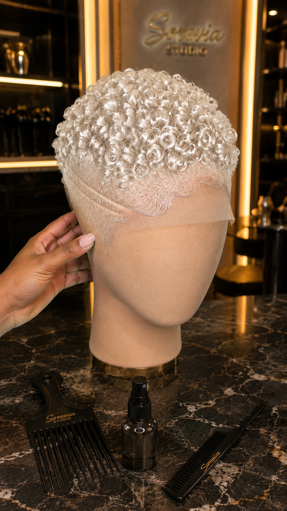 A Platinum White Curly Pixie With Sculpted Edges — Where To Buy It And What To Pay 🤍✨ #haircutsforwomensh A Platinum White Curly Pixie With Sculpted Edges — Where To Buy It And What To Pay 🤍✨ #haircutsforwomensh