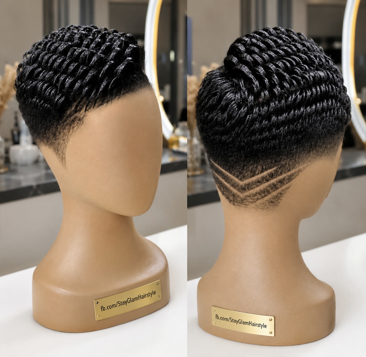 Black Molded Coils With Double Sculpted Waves — Why Matching Nape Lines Prove A Maker’s Real Skill #StayGlamHairstyle Black Molded Coils With Double Sculpted Waves — Why Matching Nape Lines Prove A Maker’s Real Skill #StayGlamHairstyle