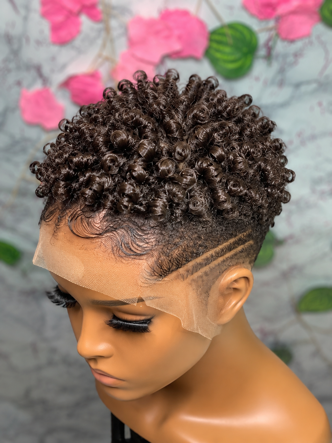 Why Lace Tone Matters More Than Curl Pattern On A Brown Curly Pixie Wig #StayGlamHairstyle Why Lace Tone Matters More Than Curl Pattern On A Brown Curly Pixie Wig #StayGlamHairstyle