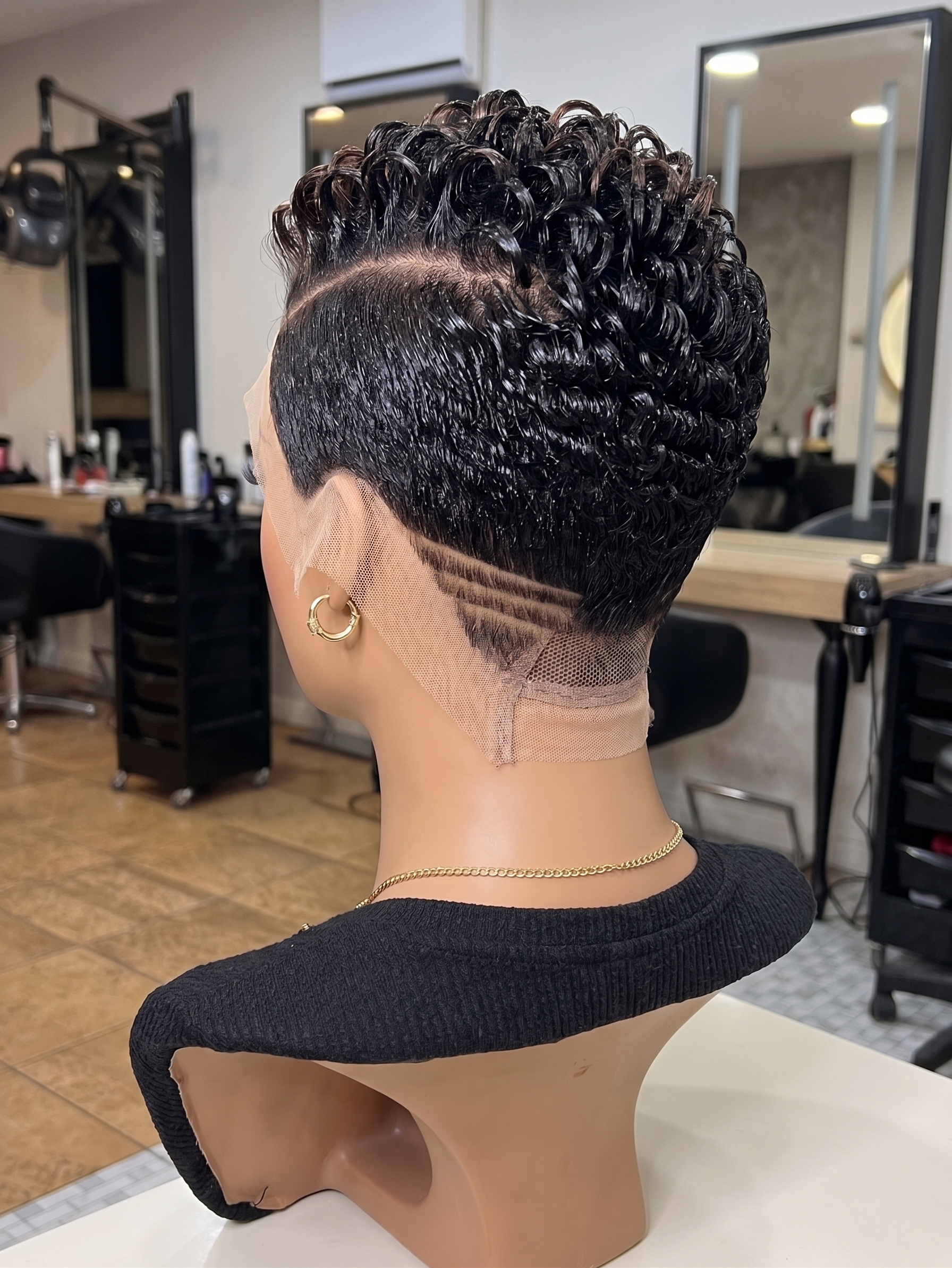 Back Lace On A Curly Pixie Wig Is A Feature You Cannot Trim Alone #BeautyCreatorSC Back Lace On A Curly Pixie Wig Is A Feature You Cannot Trim Alone #BeautyCreatorSC