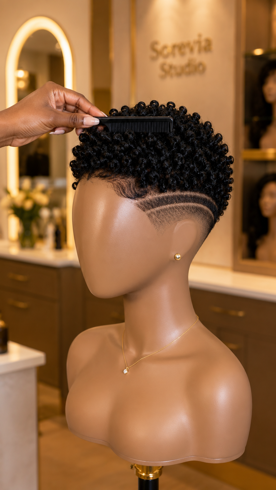Double Curved Lines And A Rounded Curl Crown — Where Precision Meets Softness 🖤✨ #haircutsforwomens h