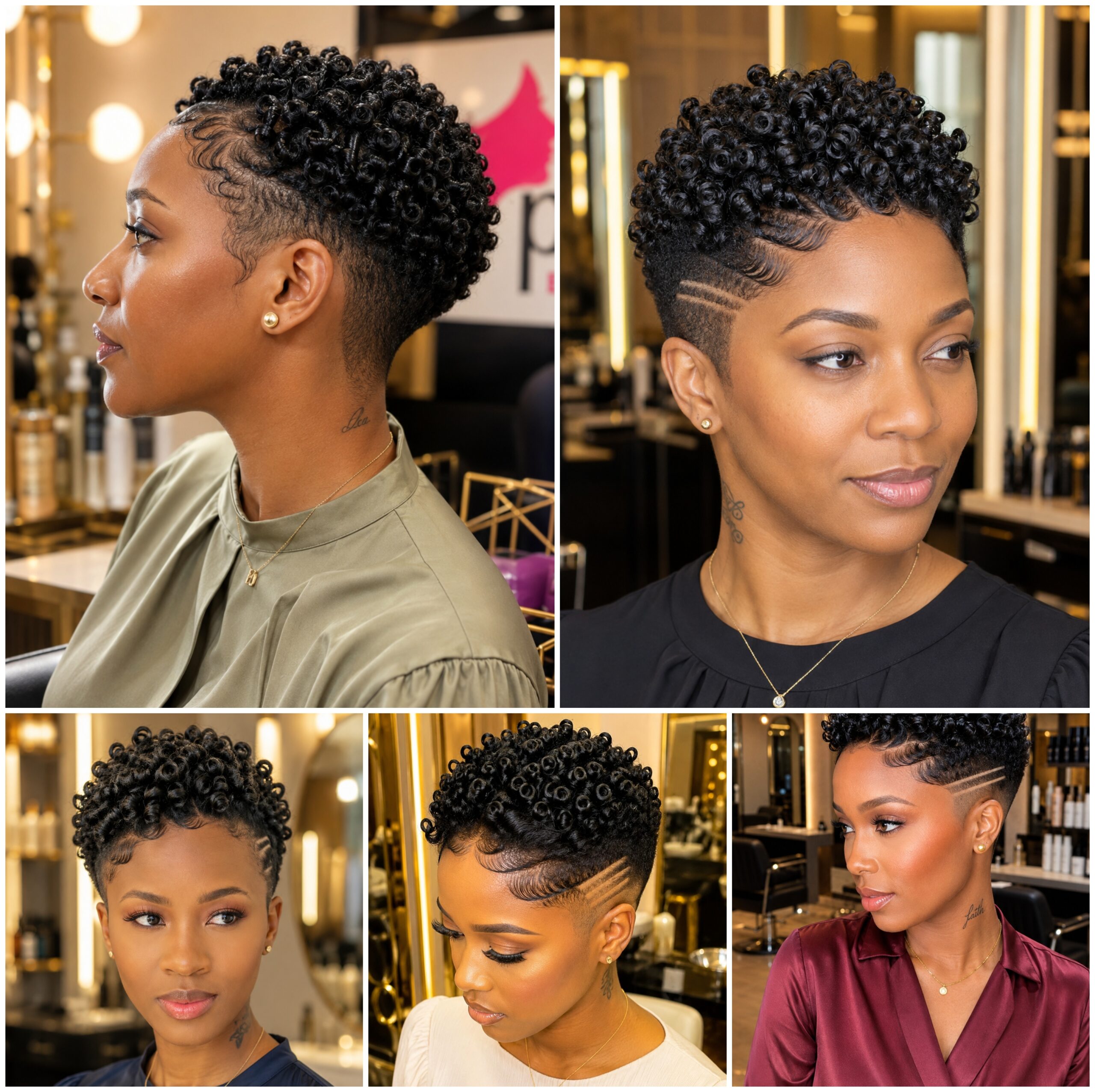 Low Taper Afro Styles with Coil Crown