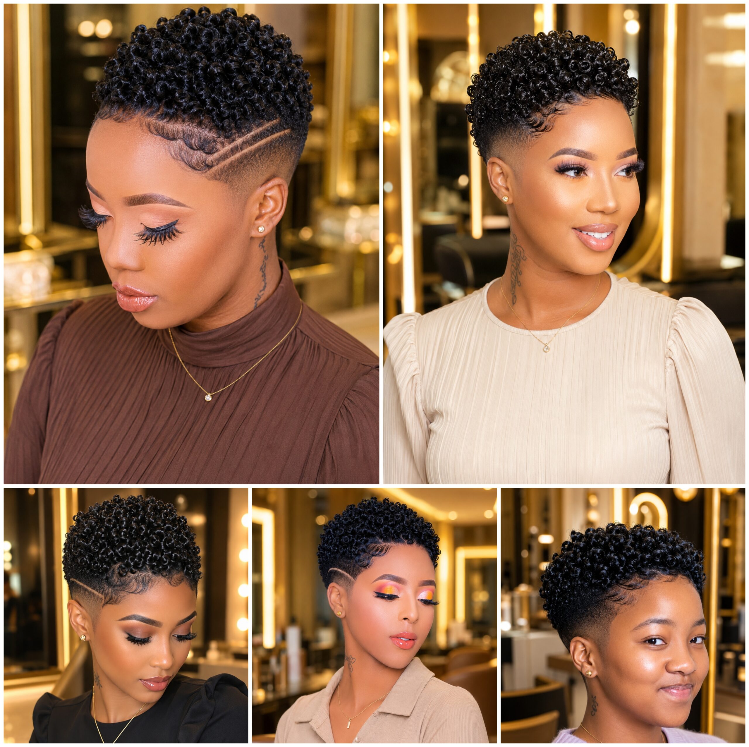 Finger Wave Coils with Taper Fade Sides