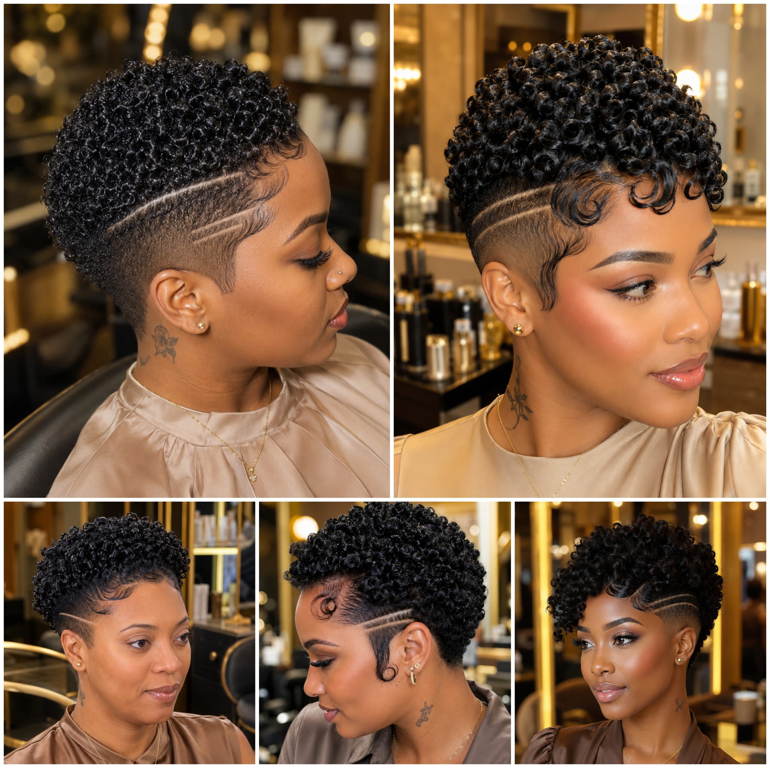 Finger Coil Crowns with Wave-Set Hairlines
