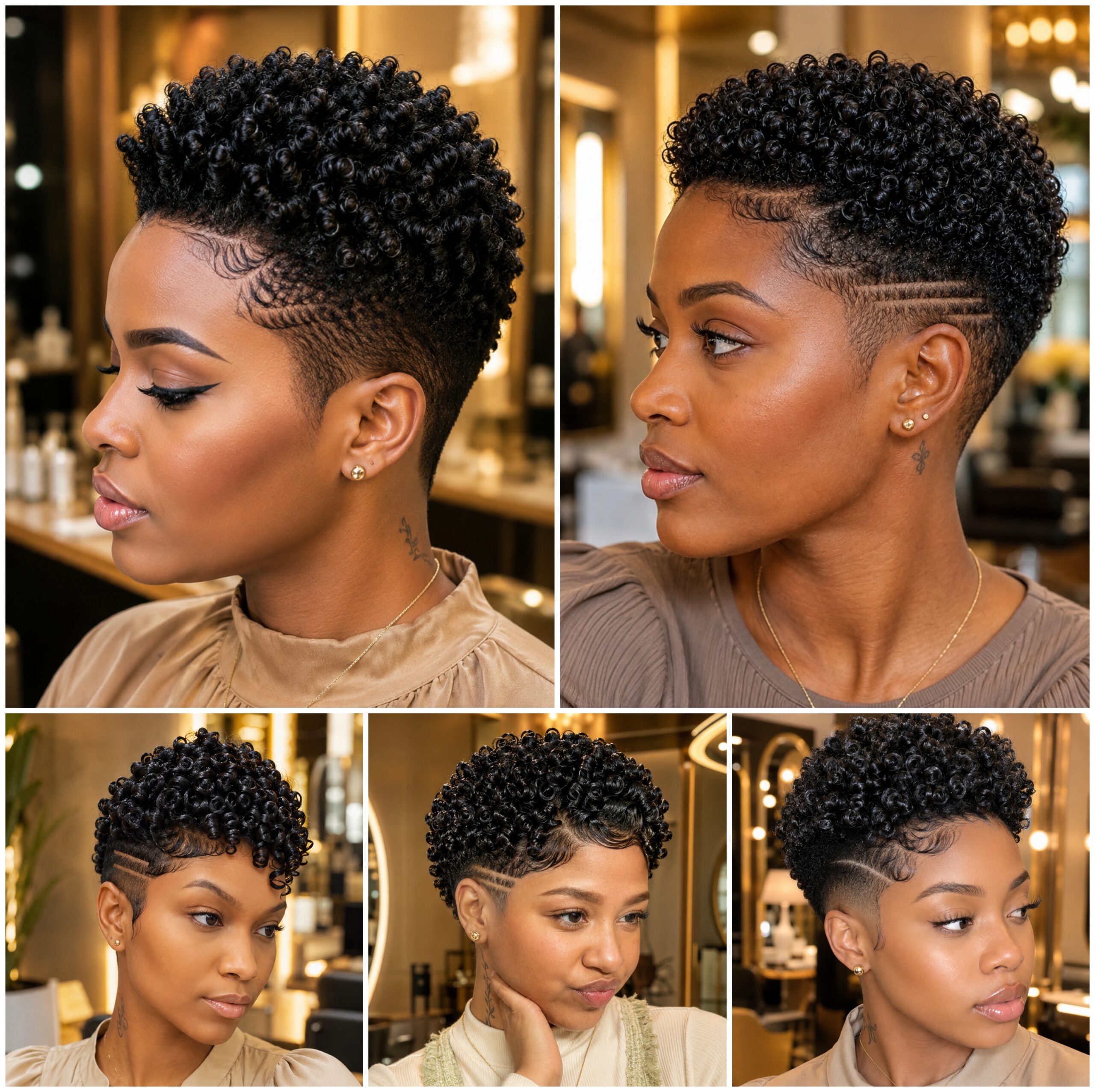 Glossy Finger Coils with Sculpted Side Lines Glossy Finger Coils with Sculpted Side Lines