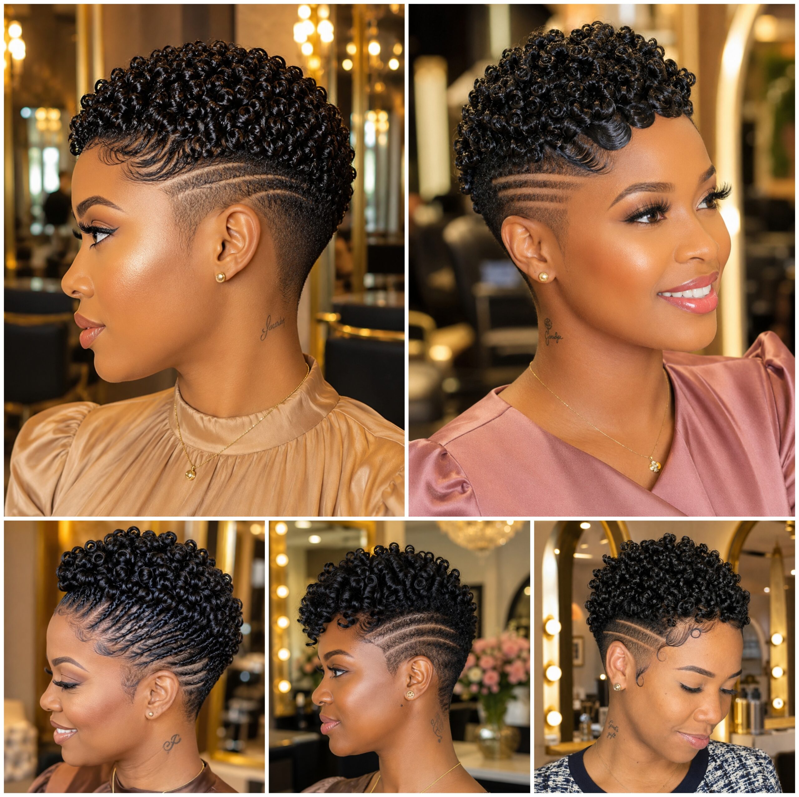 Short Coily Tapers Featuring Curved Side Etching