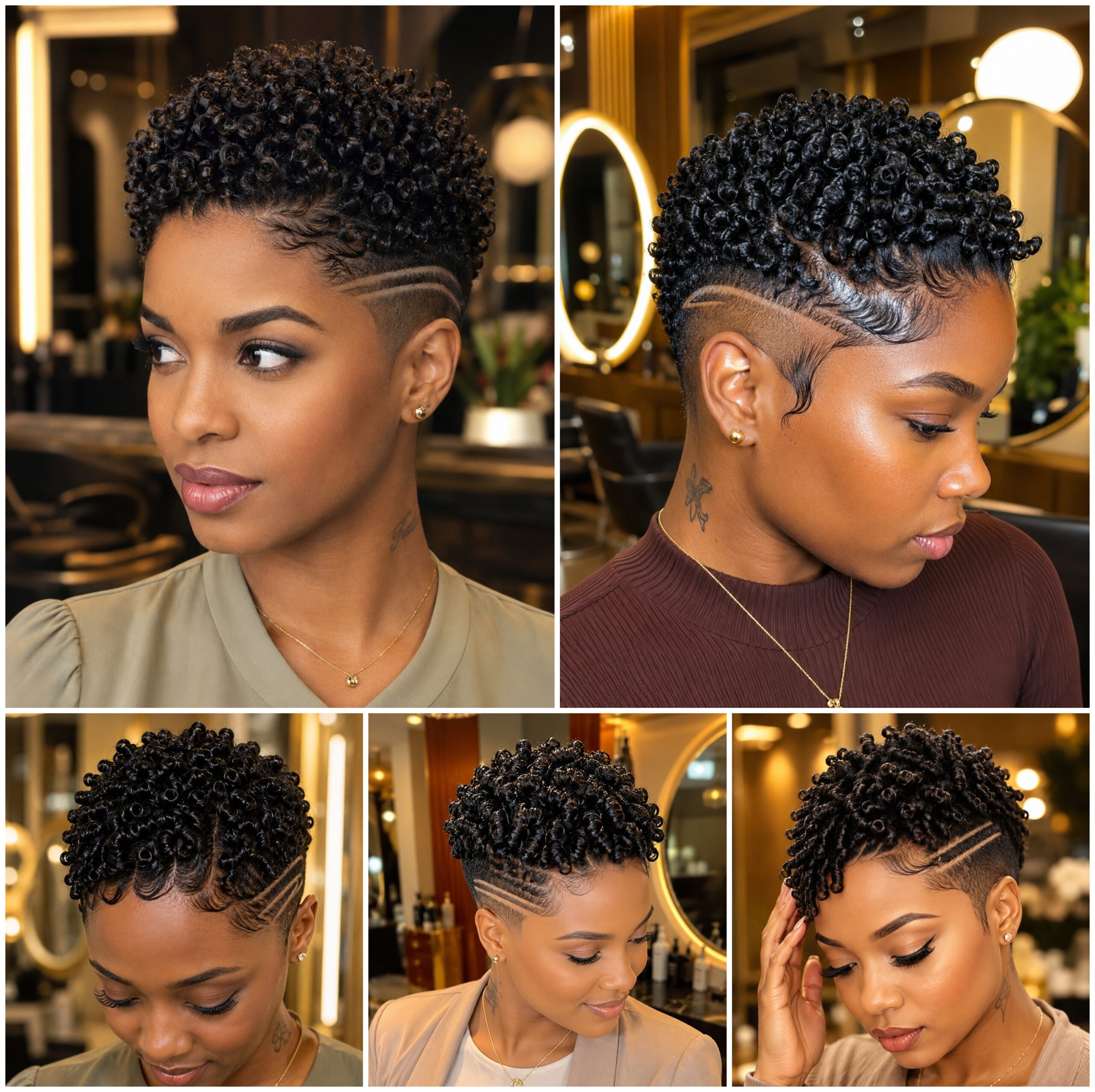 Glossy Afro Coil Crowns over Skin-Blended Sides