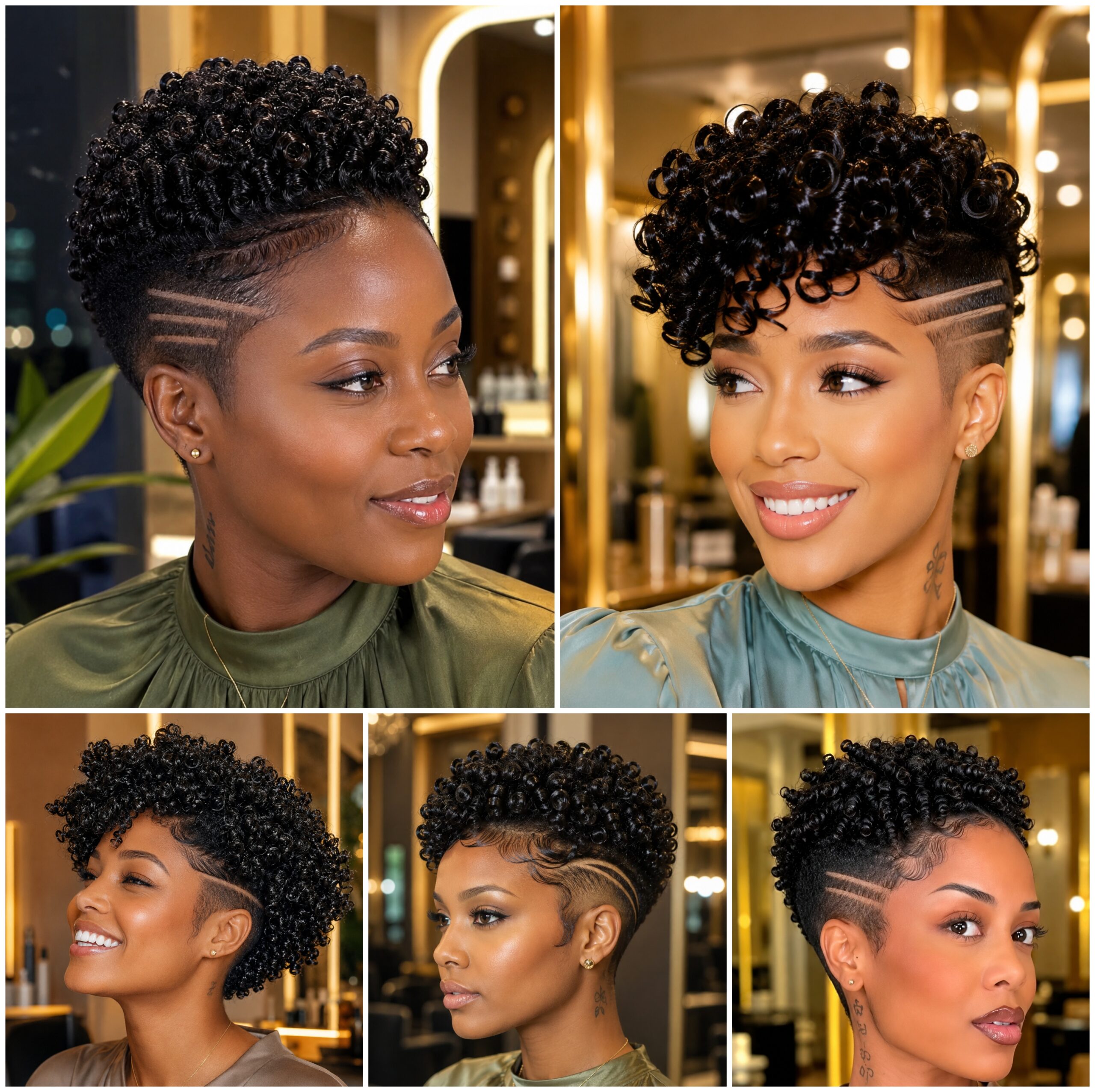 Finger-Wave Tapers with Razor Side Accents Finger-Wave Tapers with Razor Side Accents