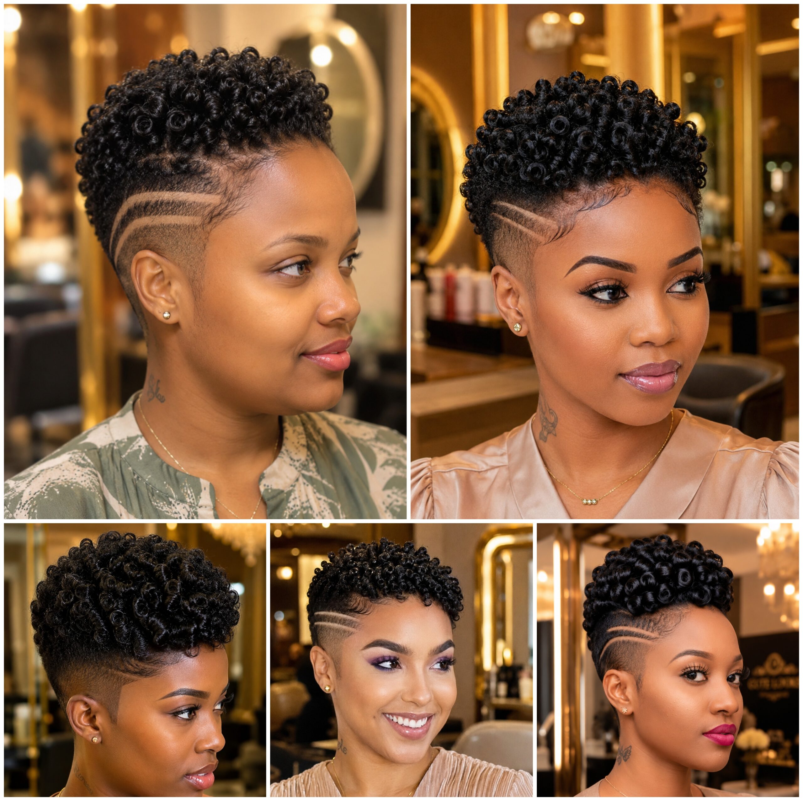 Low Taper Curl Styles with Finger-Wave Fronts