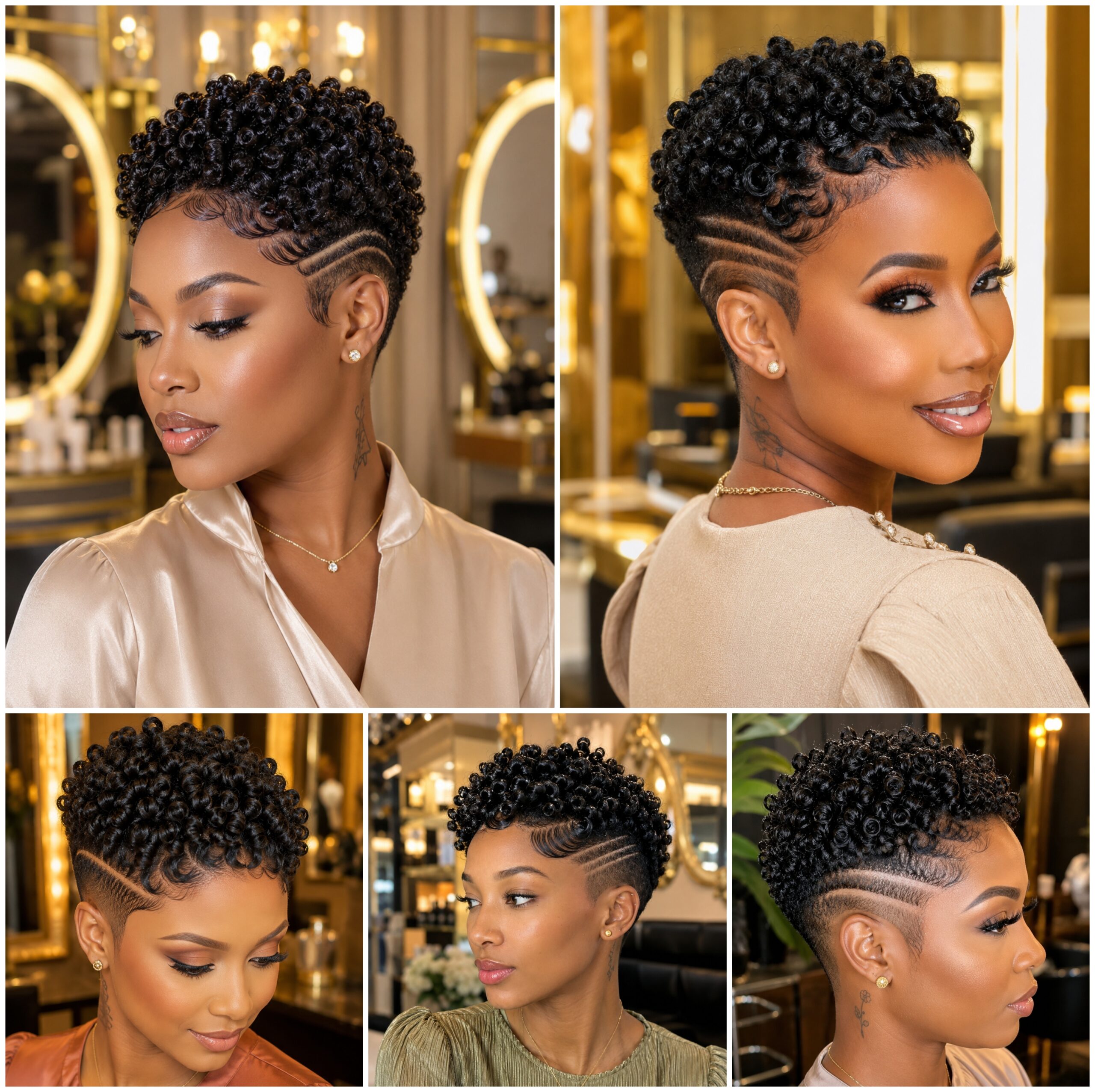Sleek Edge Coils with Tapered Fade Sides Sleek Edge Coils with Tapered Fade Sides