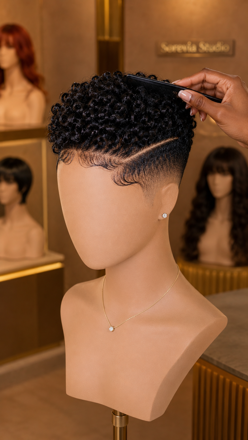 Jet Black Curly Pixie Wig With Diagonal Side Part Keeps It Timeless 🖤✨ #braidsforwomen h