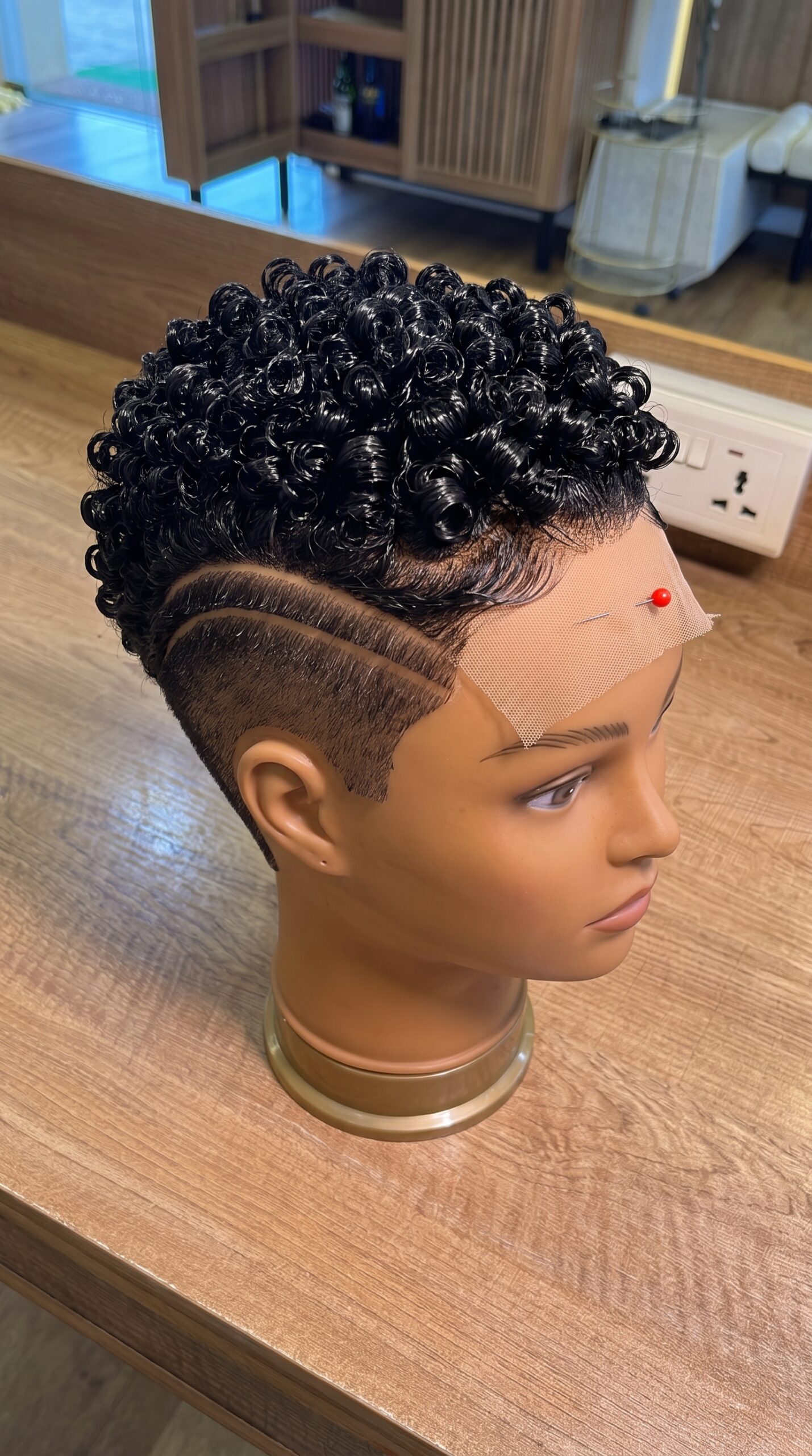 Carved Side Curly Pixie Wig — Why The Model Photo Shows The Lace Untrimmed #StylistStudioMSC
