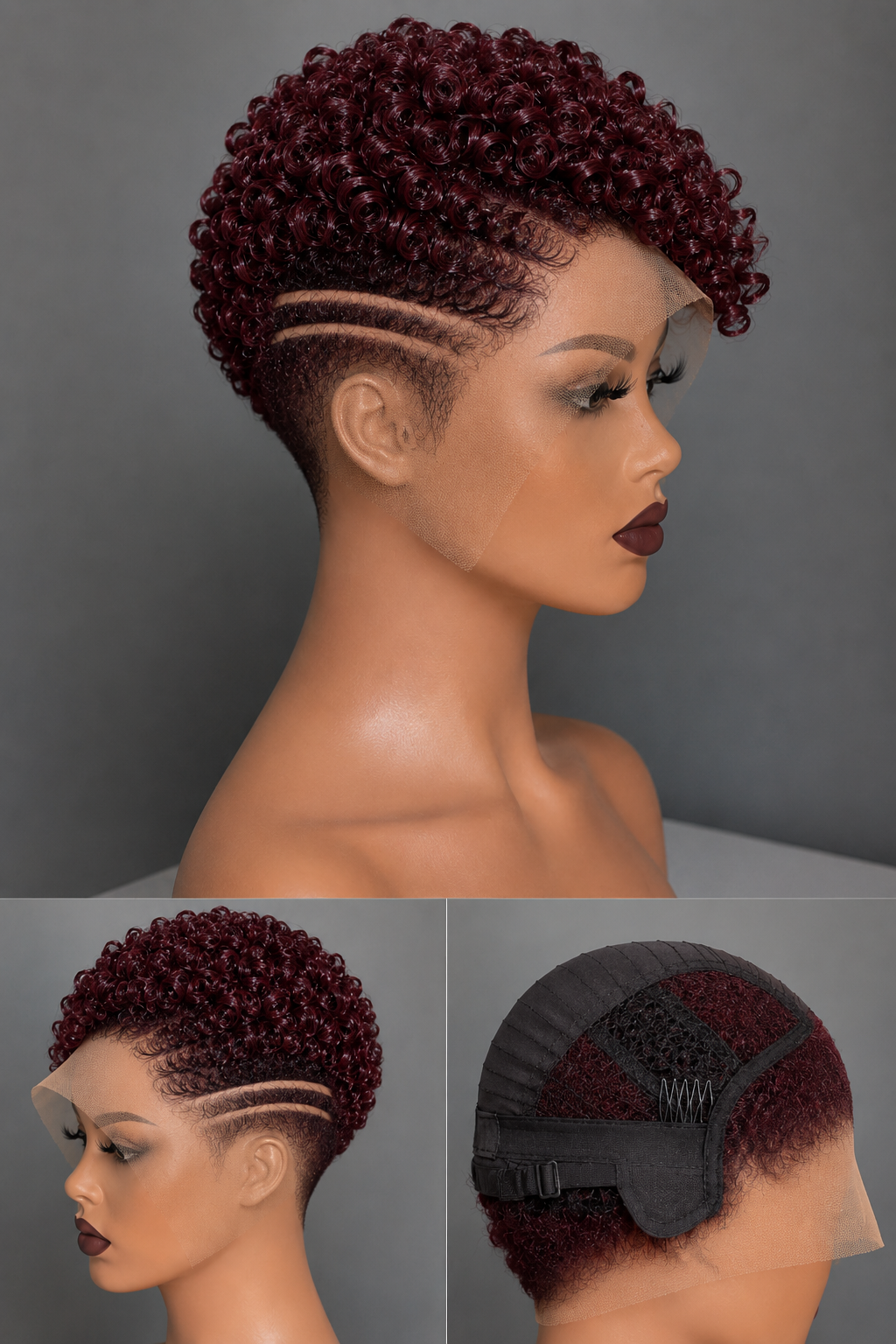 Dual Razor Lines and Deep Wine Curls: Inside the Architecture of a Premium Pixie #stayglamsc Dual Razor Lines and Deep Wine Curls: Inside the Architecture of a Premium Pixie #stayglamsc