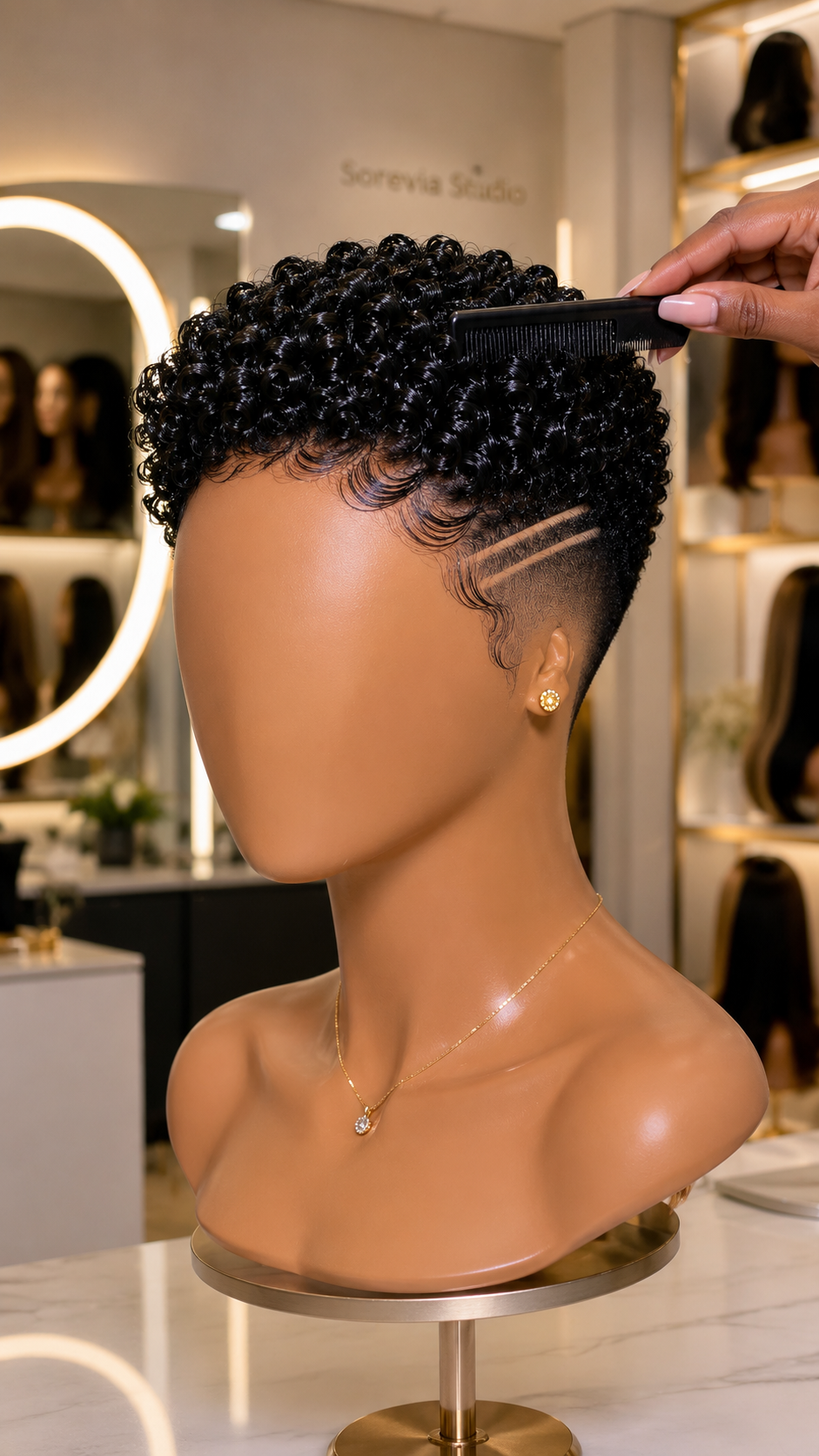 Loose, Bouncy Curls And One Sharp Line — A Study In Balance 🖤✨ #hairstyleandfashionSC h