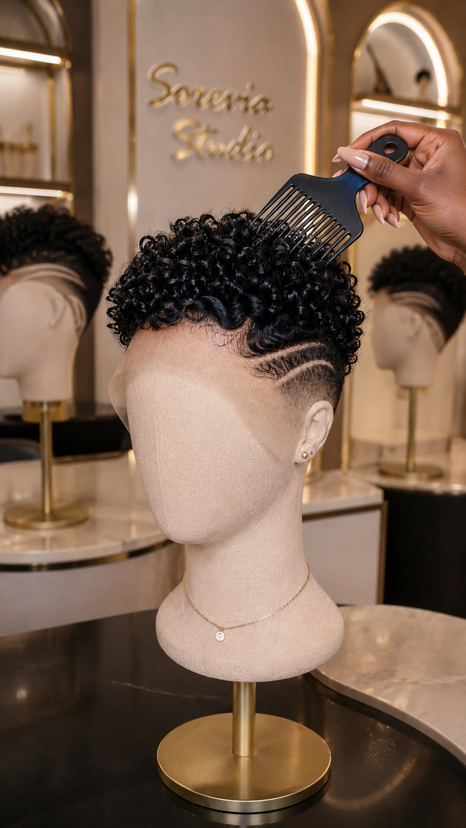 Loose Curls, A Sharp Fade, And Twin Side Lines — Where To Buy This Pixie 🖤✨ #stayglamsch Loose Curls, A Sharp Fade, And Twin Side Lines — Where To Buy This Pixie 🖤✨ #stayglamsch
