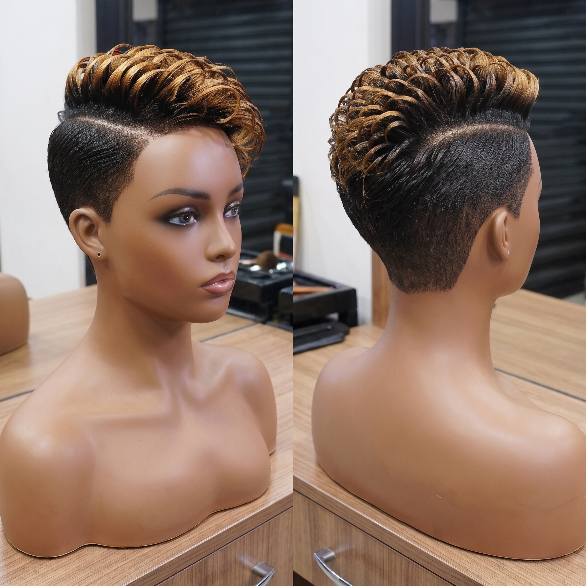 Disconnected, Not Faded: The Hard Line On A Blonde-Top Pixie Wig #realfashionsc Disconnected, Not Faded: The Hard Line On A Blonde-Top Pixie Wig #realfashionsc