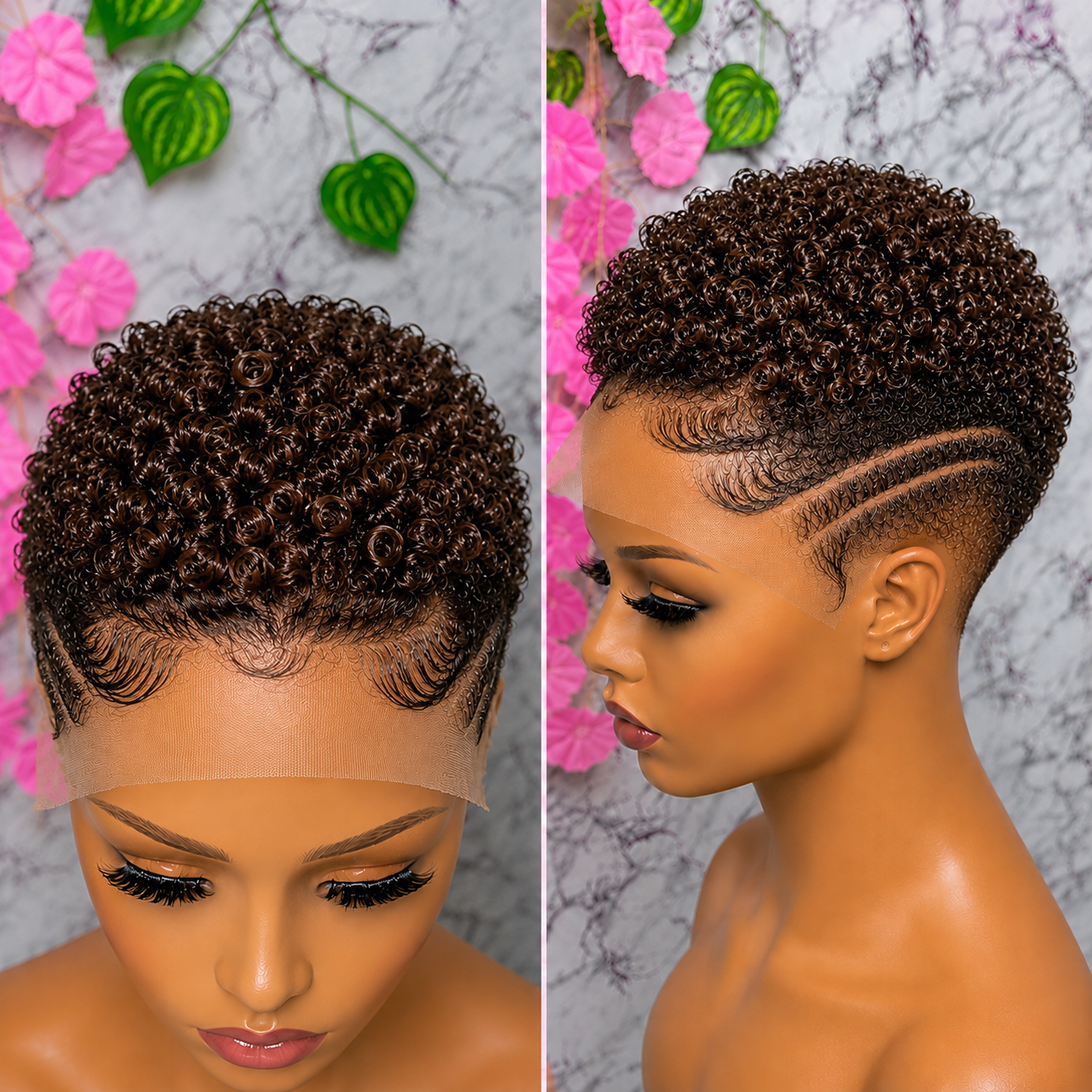 Where Does The Hairline Actually Sit On A Curly Pixie Wig? #braidsforwomen Where Does The Hairline Actually Sit On A Curly Pixie Wig? #braidsforwomen