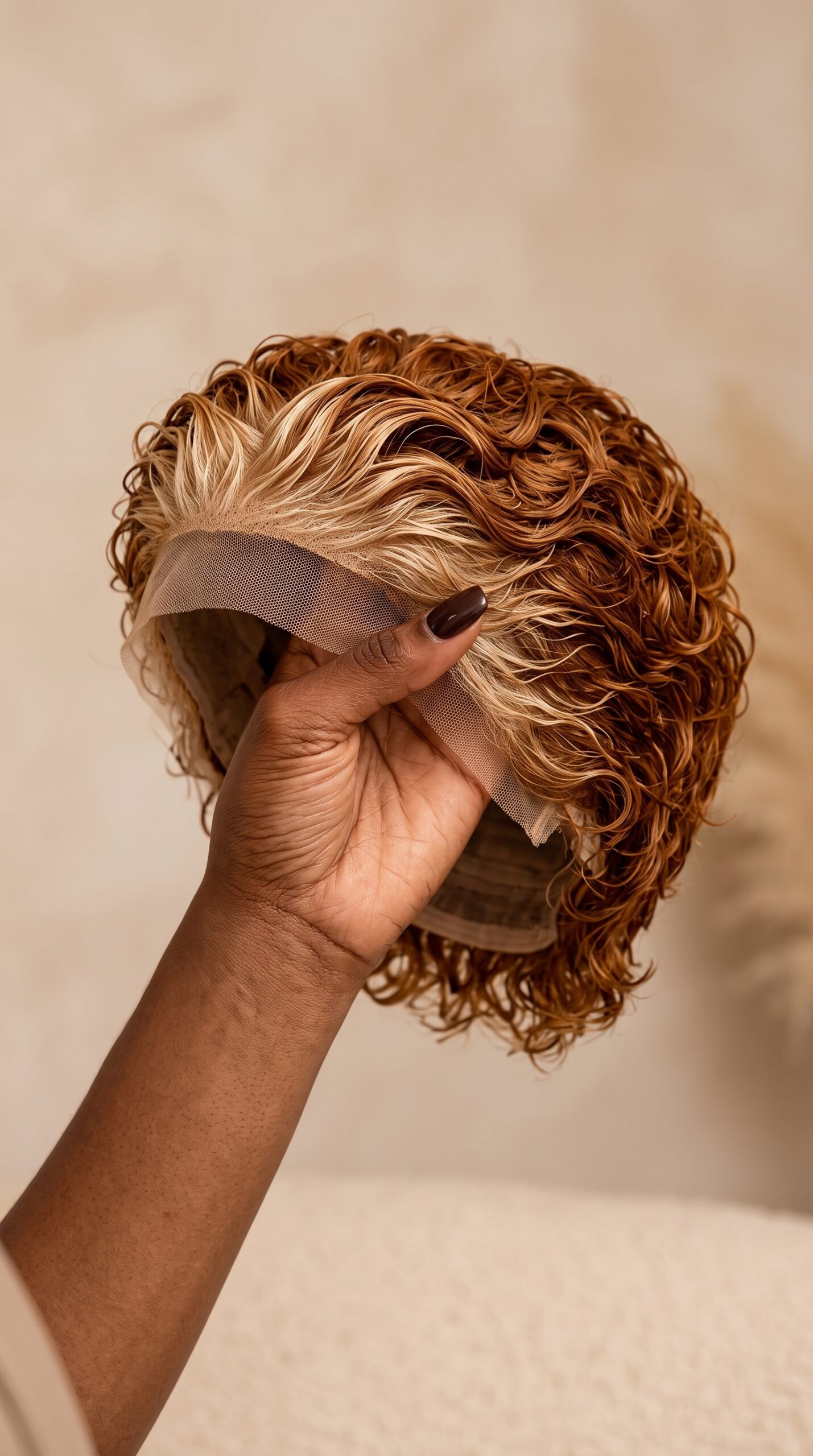 A Money Piece On A Pixie Wig Sits Right On Top Of The Knots #haircutsforwomens A Money Piece On A Pixie Wig Sits Right On Top Of The Knots #haircutsforwomens